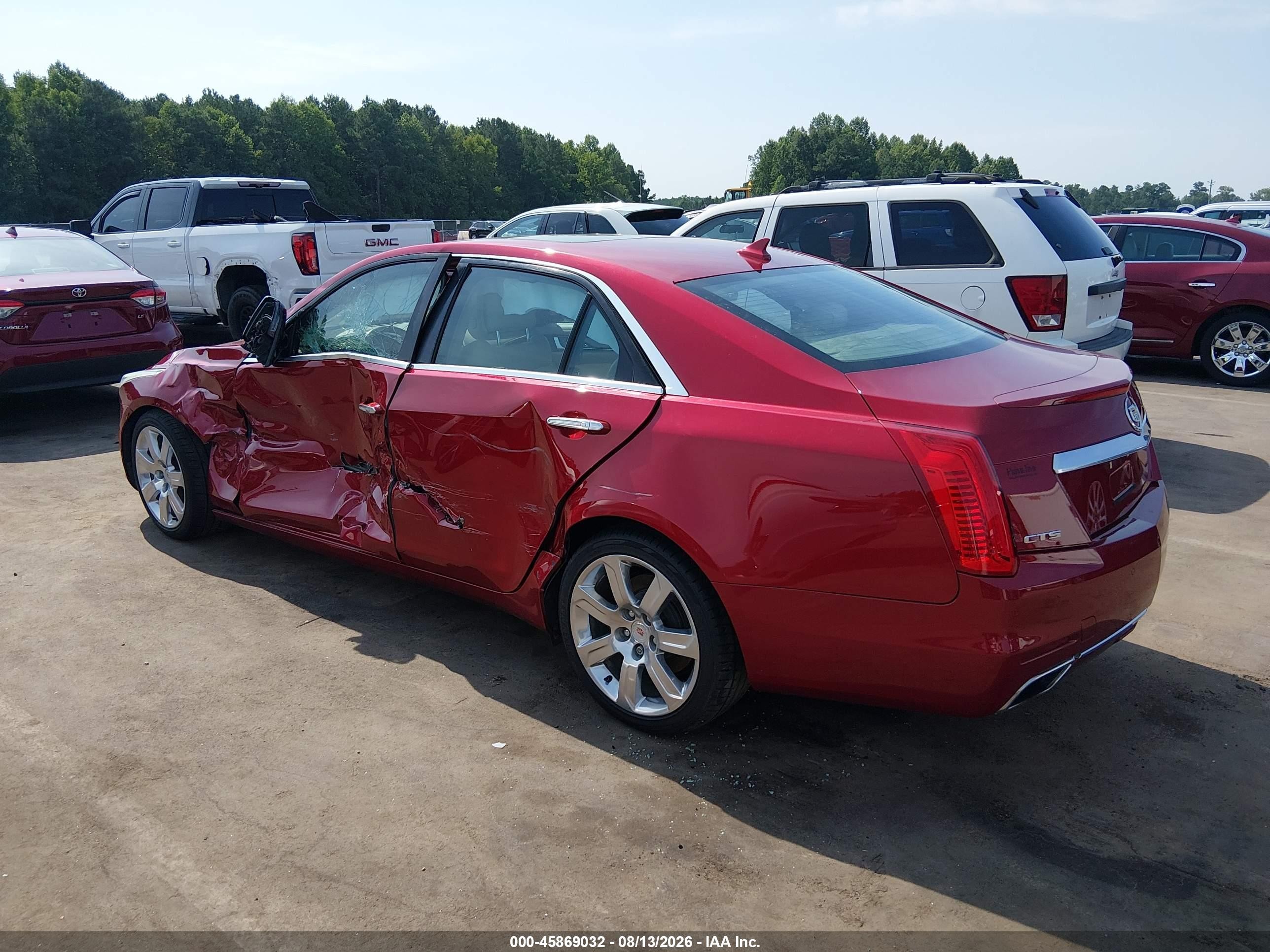 2014 Cadillac Cts Premium Red vin: 1G6AT5SX0E0183476