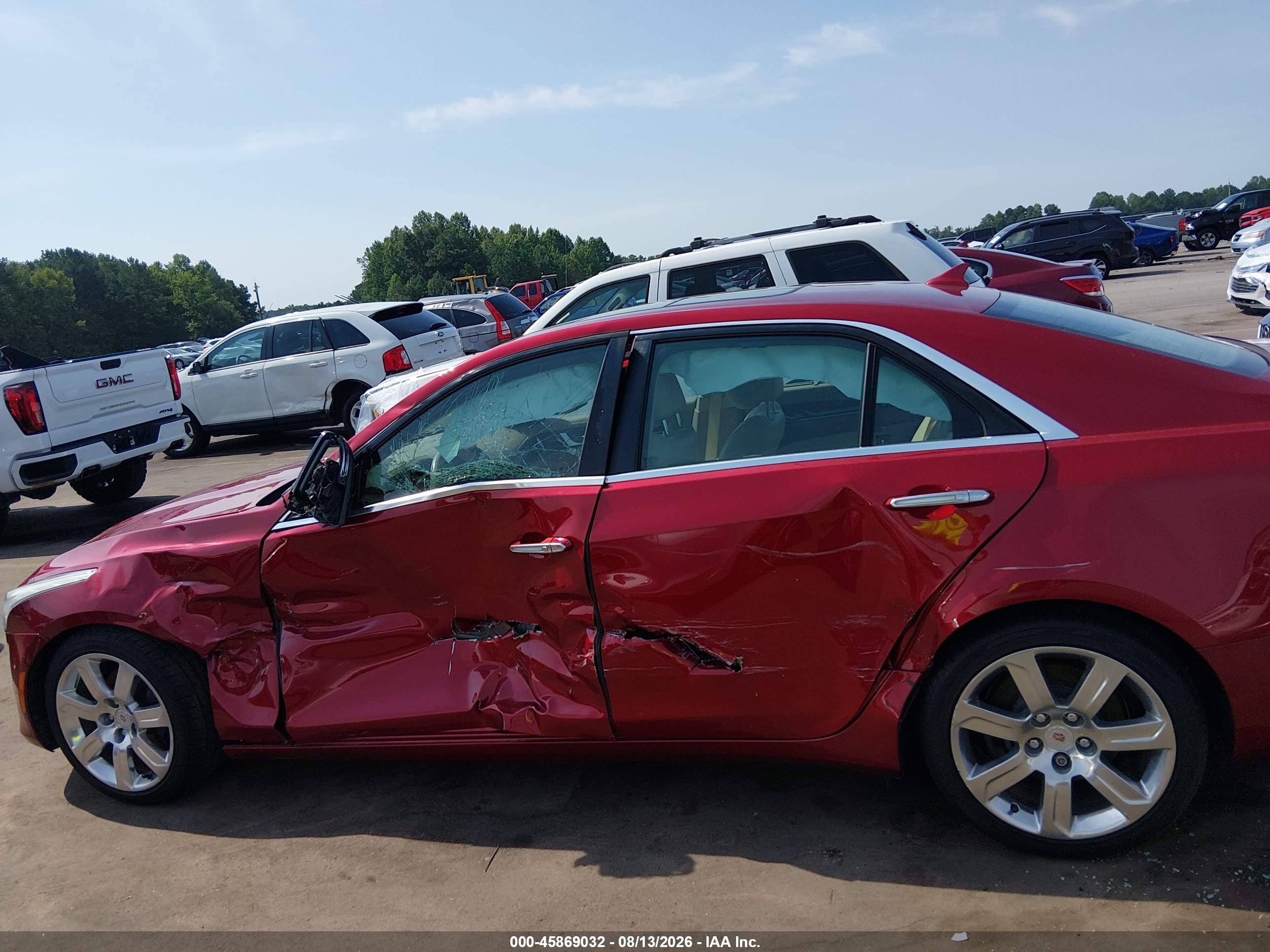 2014 Cadillac Cts Premium Red vin: 1G6AT5SX0E0183476