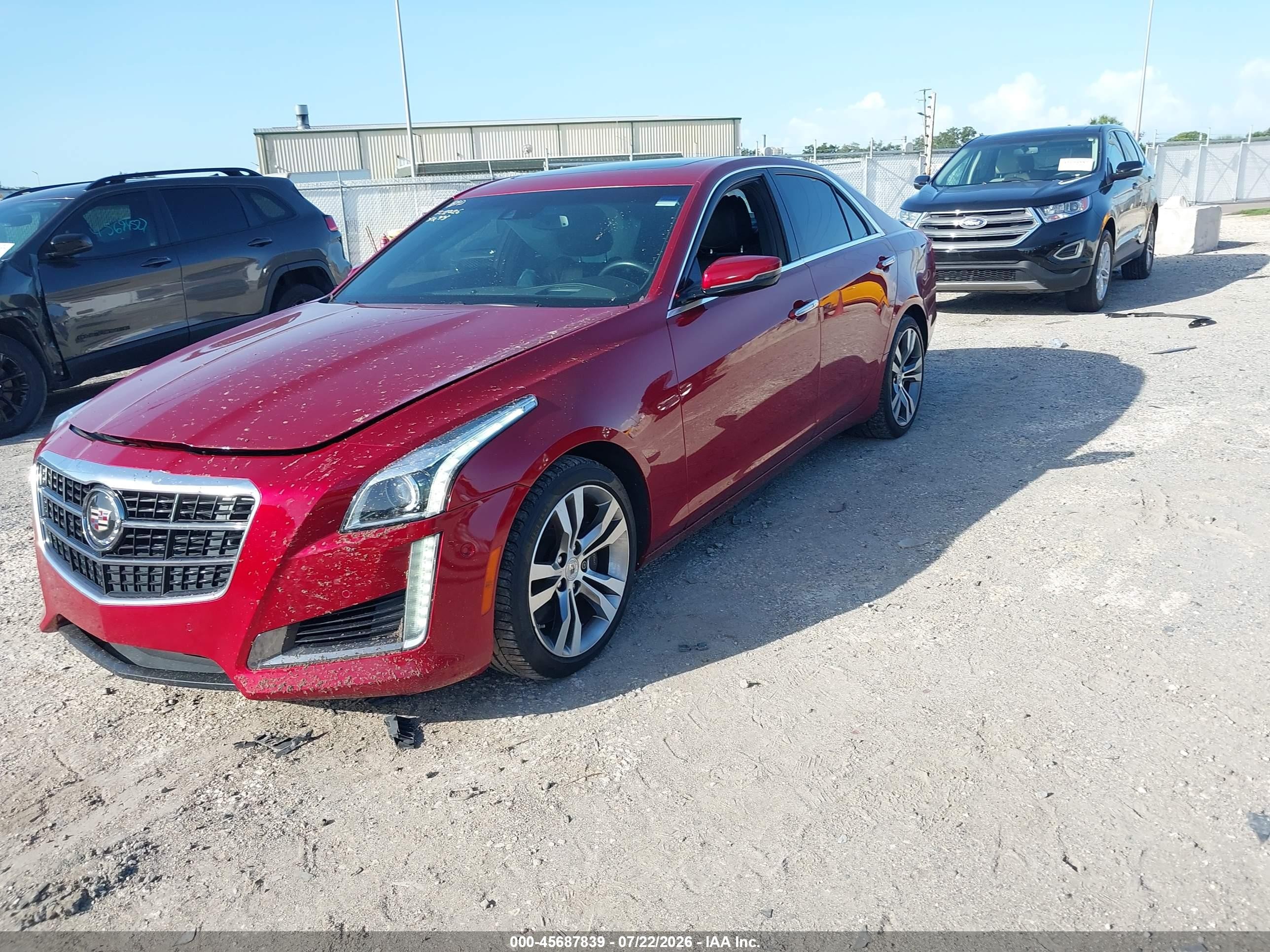 2014 Cadillac Cts Vsport Premium Red vin: 1G6AV5S80E0188373