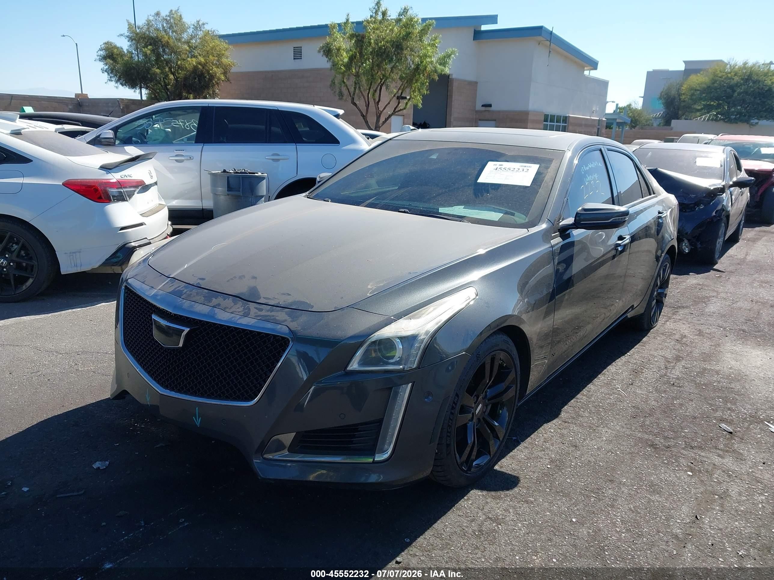 2015 Cadillac Cts Vsport Premium Gray vin: 1G6AV5S80F0132466