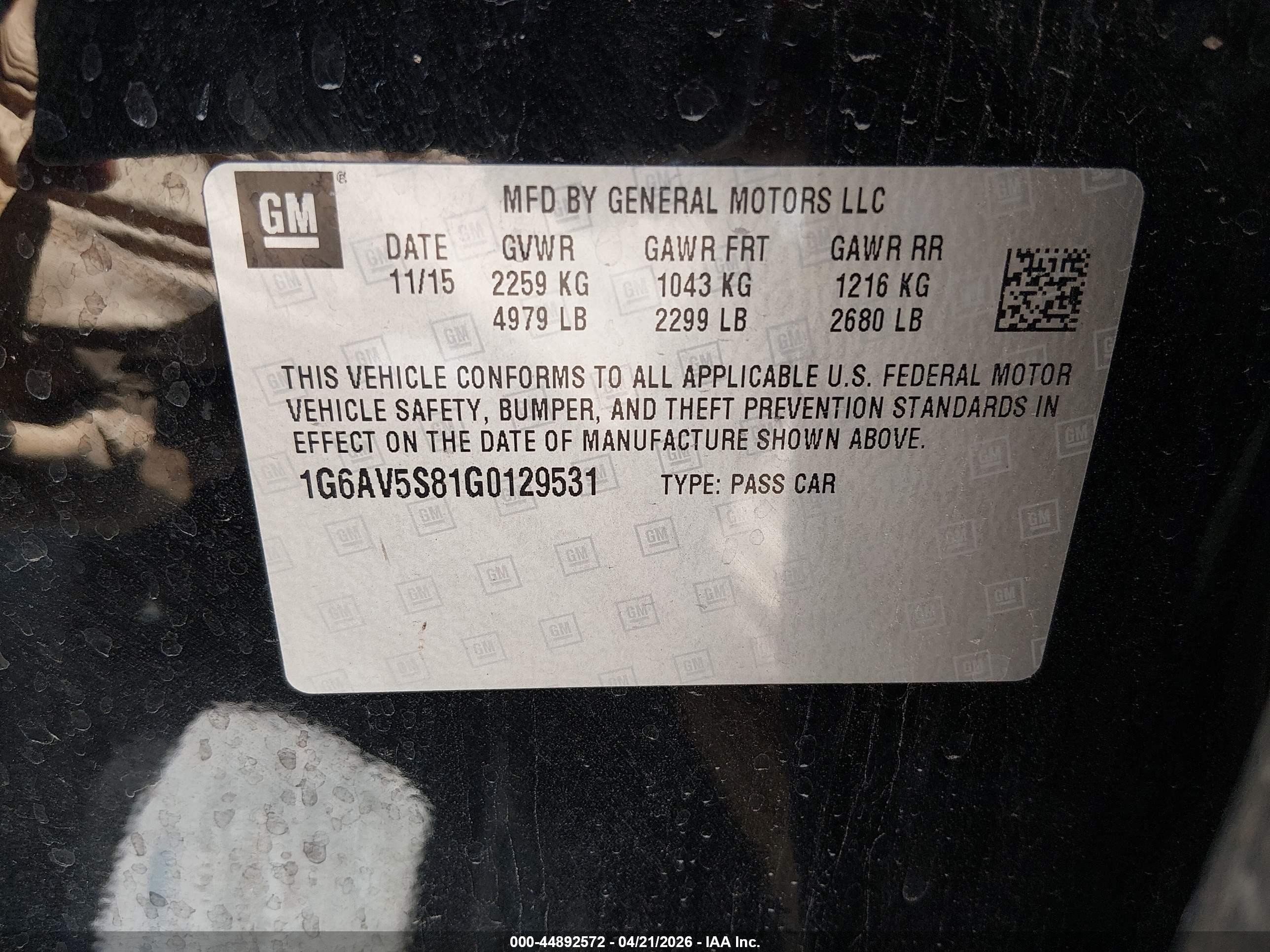 2016 Cadillac Cts V-sport Premium Black vin: 1G6AV5S81G0129531