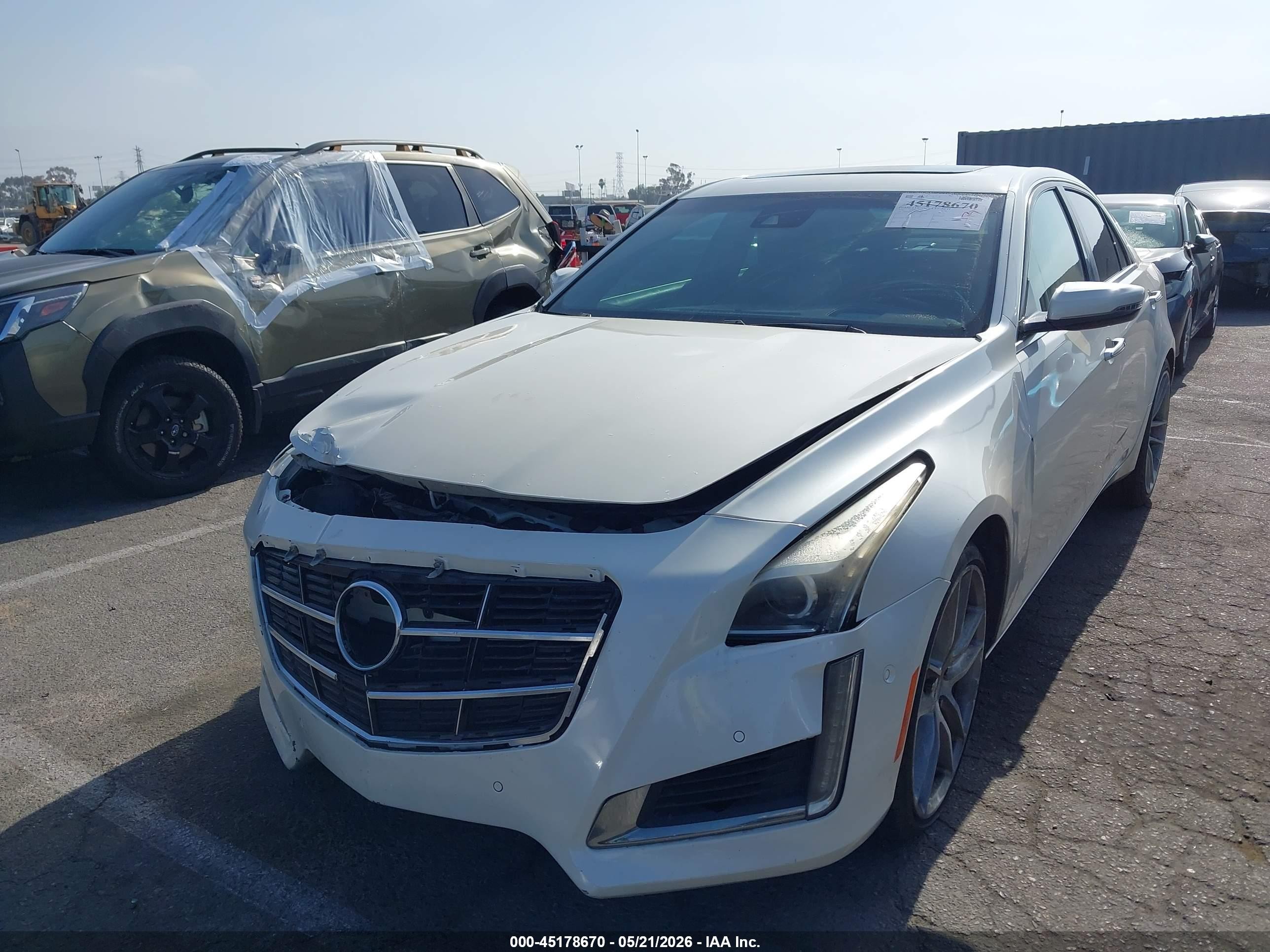 2014 Cadillac Cts Vsport Premium Cream vin: 1G6AV5S87E0163180