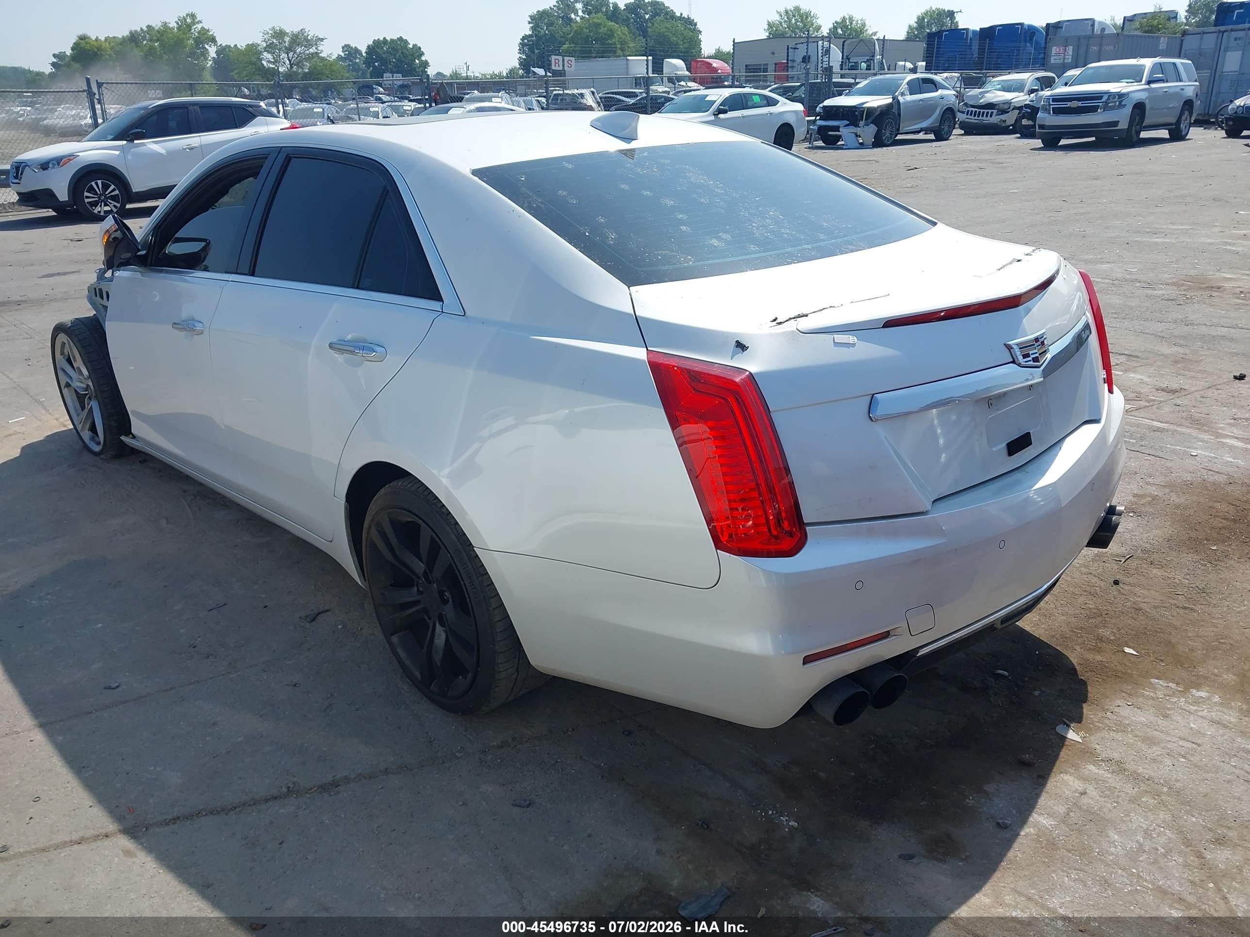 2015 Cadillac Cts Vsport Premium White vin: 1G6AV5S89F0130893