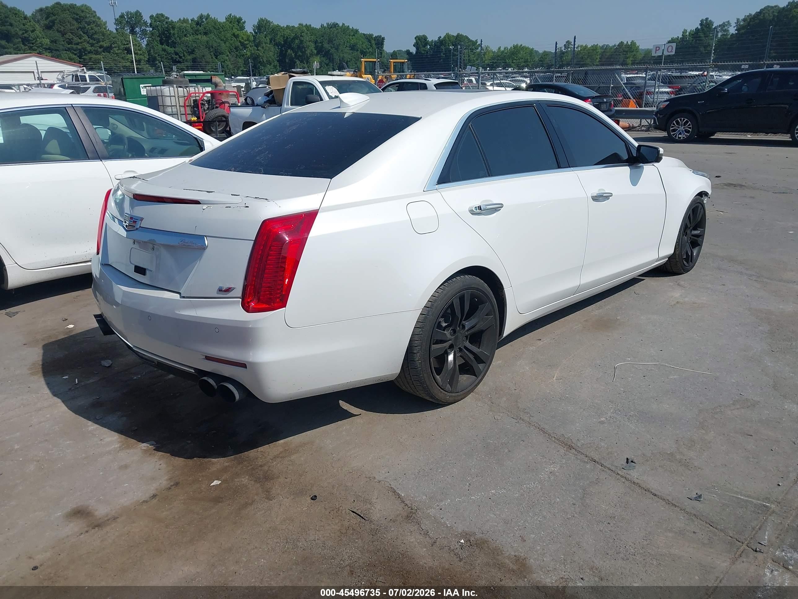 2015 Cadillac Cts Vsport Premium White vin: 1G6AV5S89F0130893