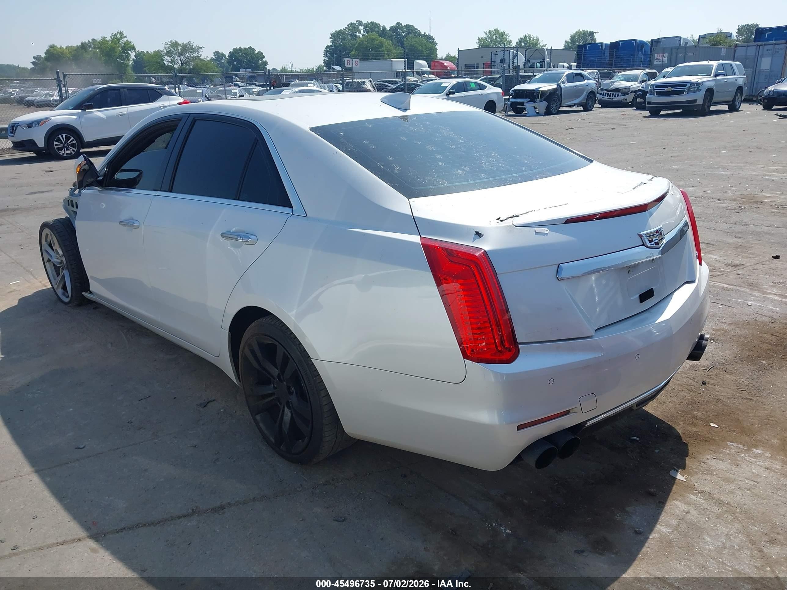2015 Cadillac Cts Vsport Premium White vin: 1G6AV5S89F0130893