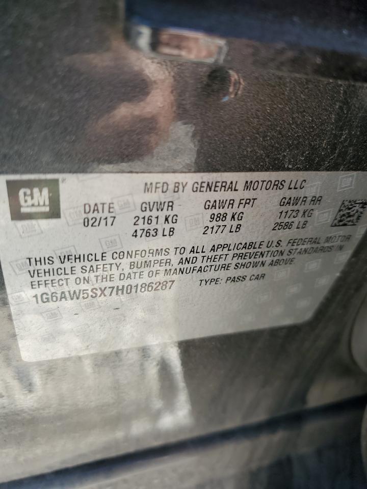 2017 Cadillac Cts Угольный vin: 1G6AW5SX7H0186287