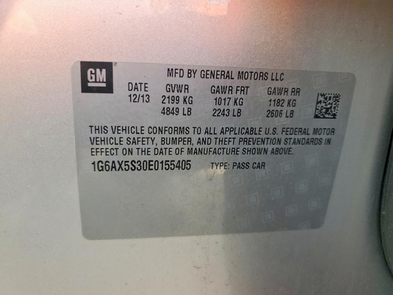 2014 Cadillac Cts Luxury Collection Silver vin: 1G6AX5S30E0155405
