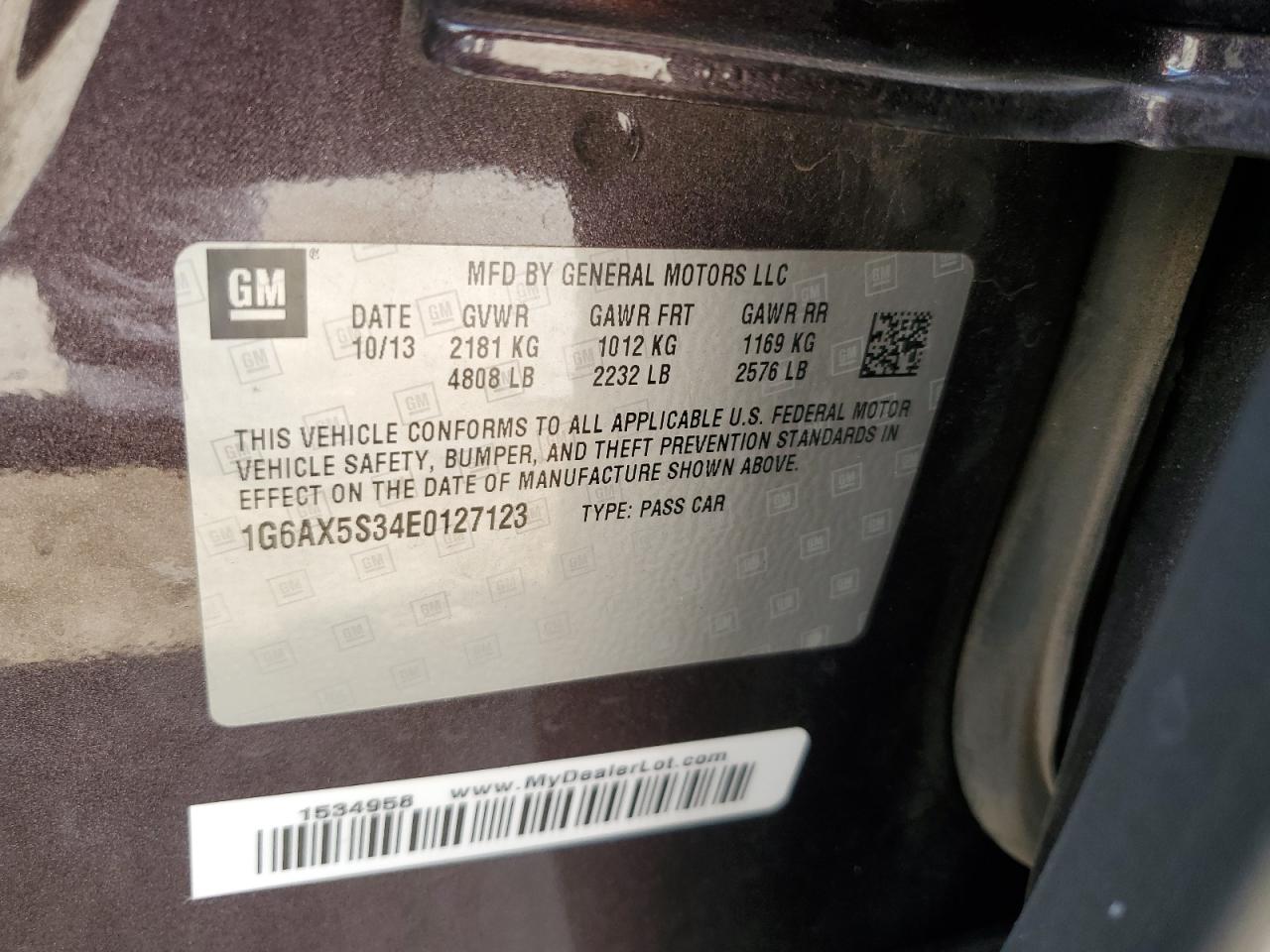 2014 Cadillac Cts Luxury Collection Purple vin: 1G6AX5S34E0127123