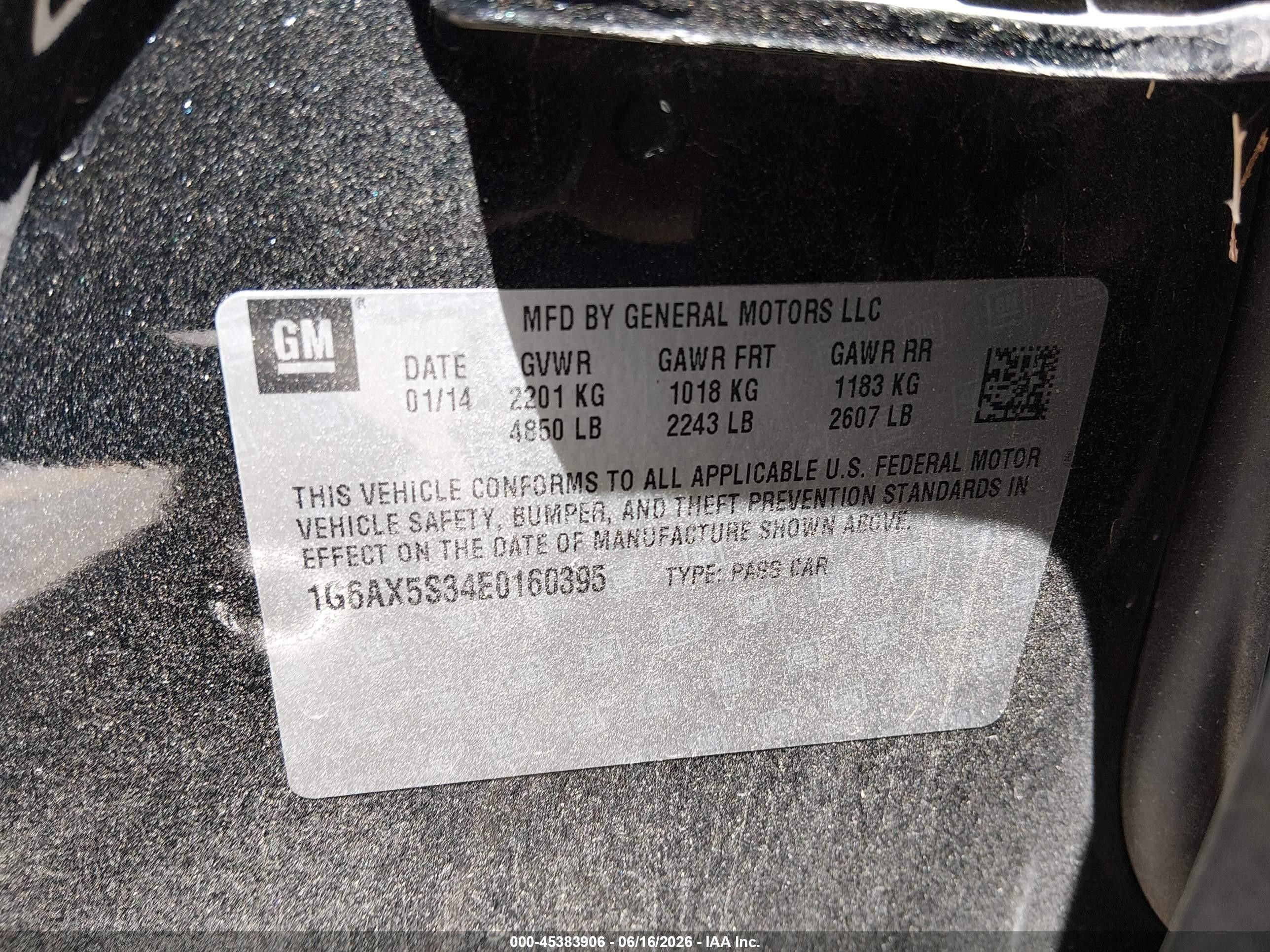 2014 Cadillac Cts Luxury Black vin: 1G6AX5S34E0160395