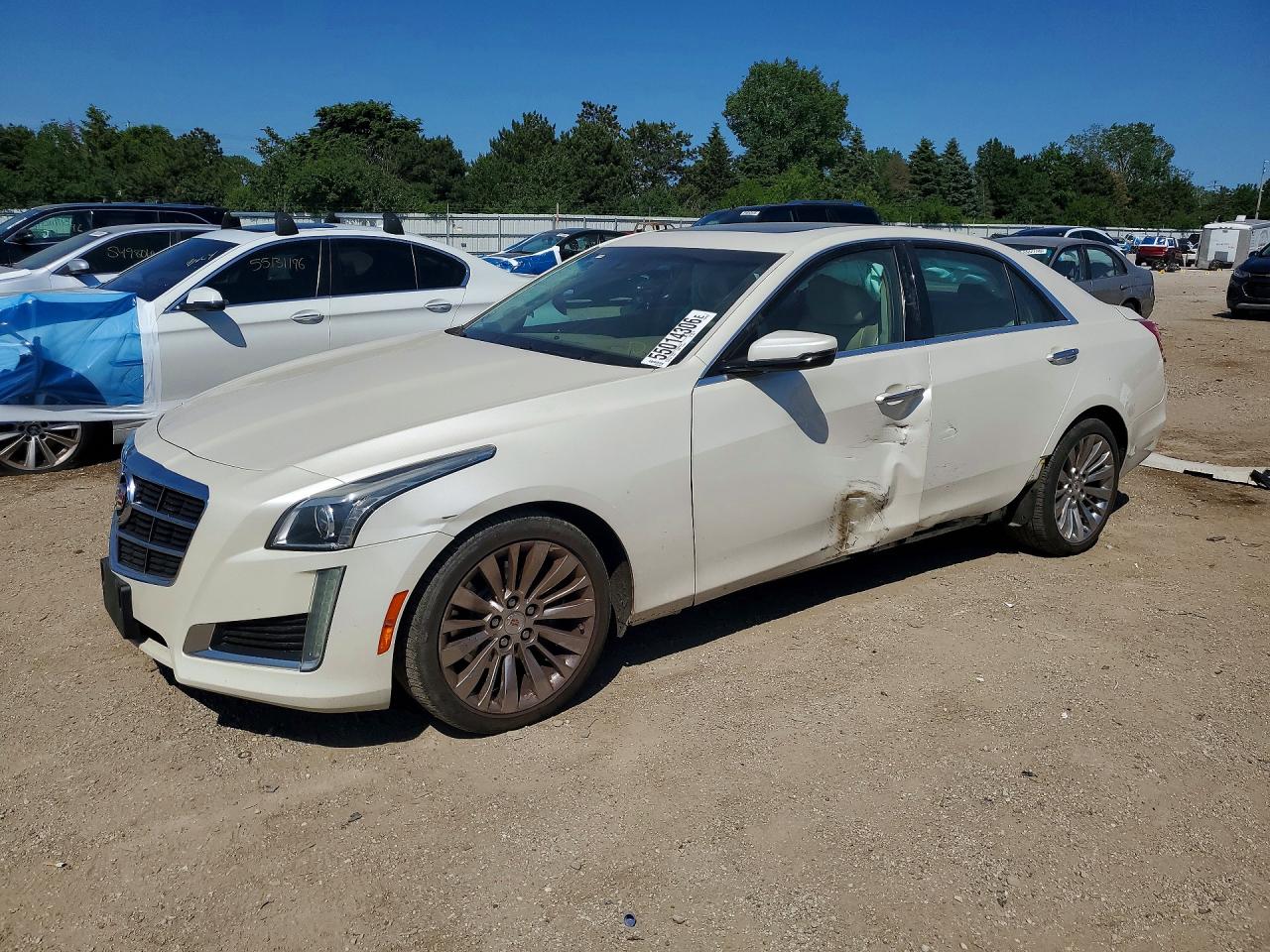 2014 Cadillac Cts Luxury Collection Cream vin: 1G6AX5S35E0157652