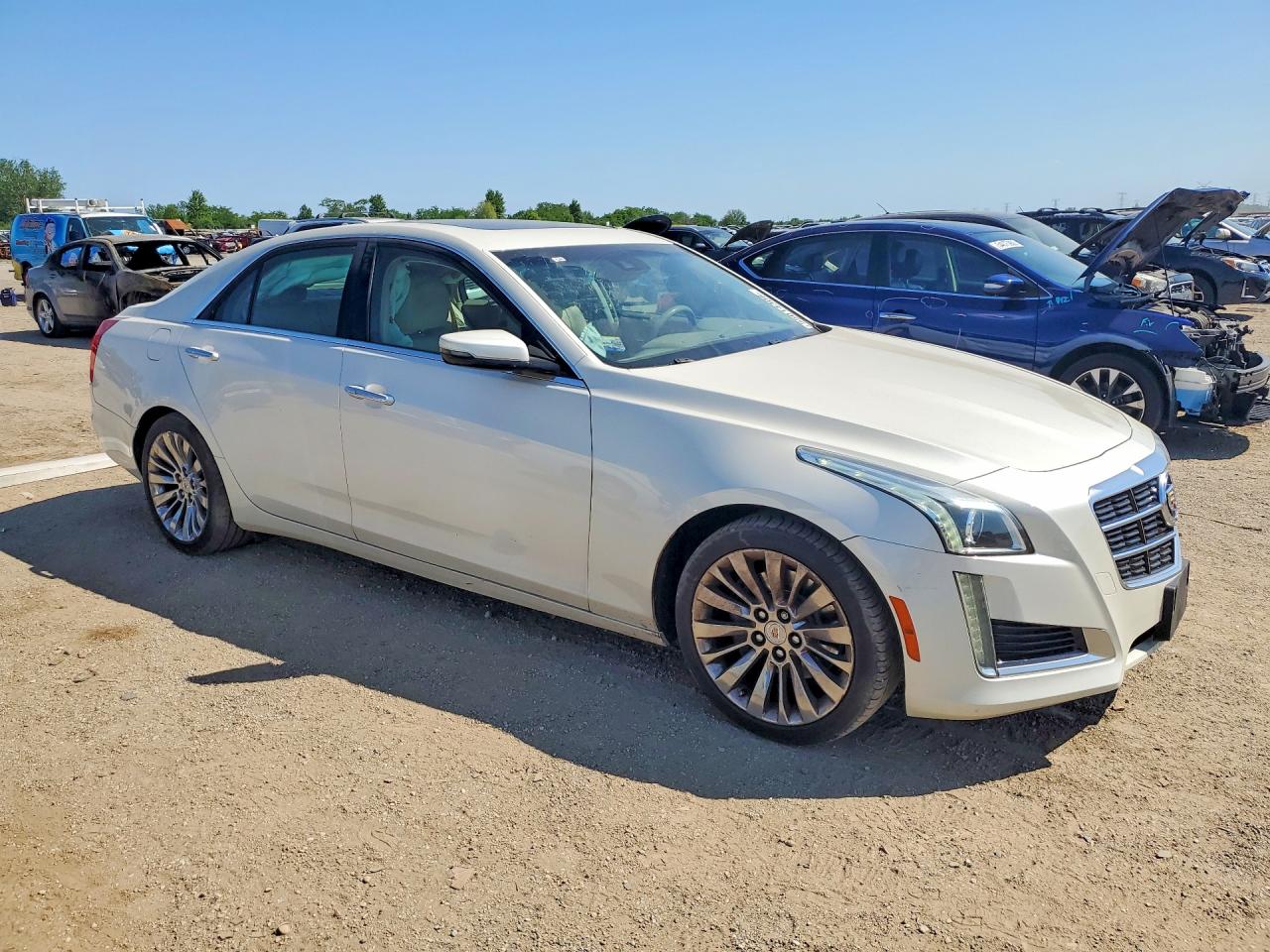2014 Cadillac Cts Luxury Collection Cream vin: 1G6AX5S35E0157652