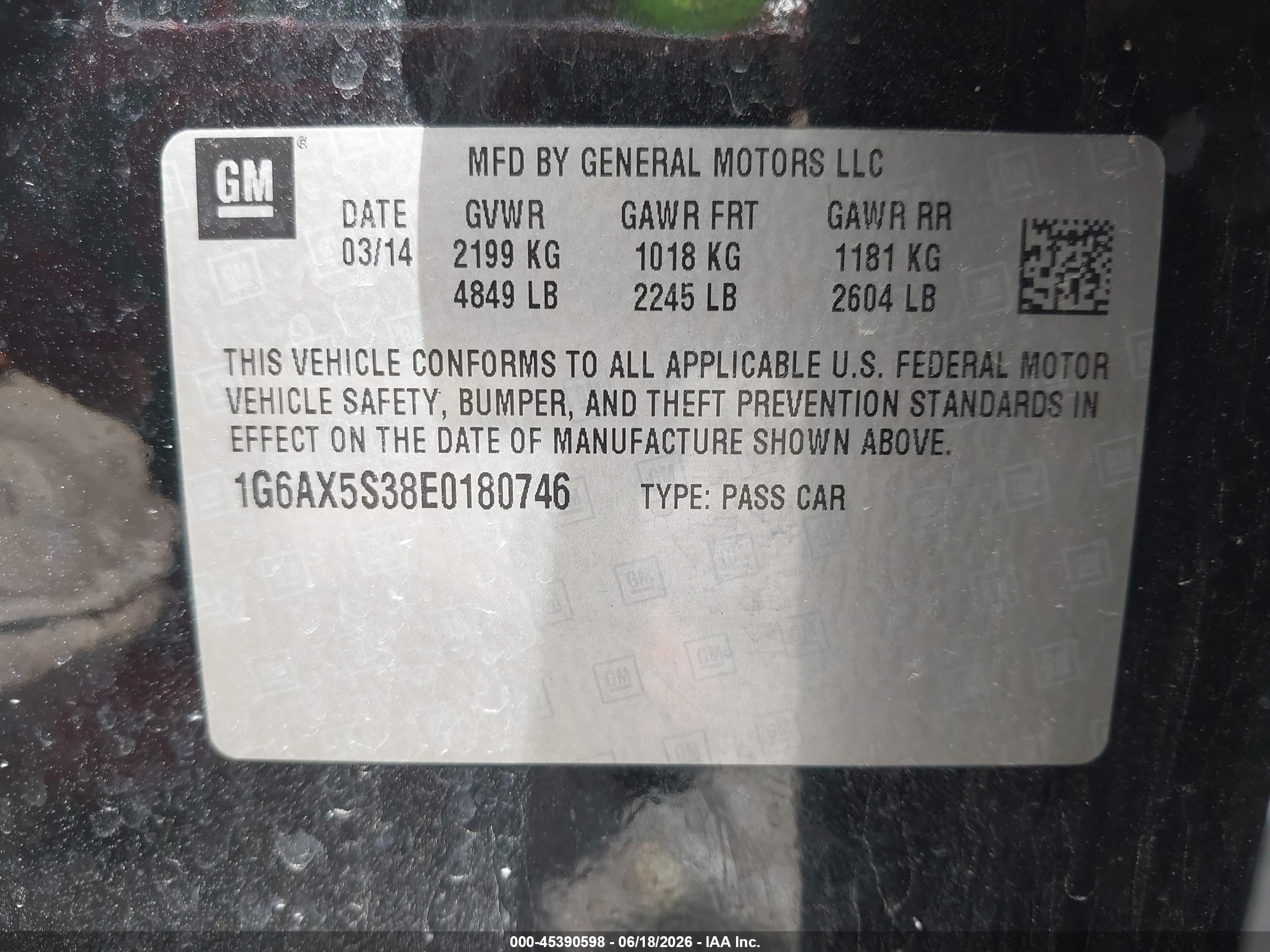 2014 Cadillac Cts Luxury Black vin: 1G6AX5S38E0180746