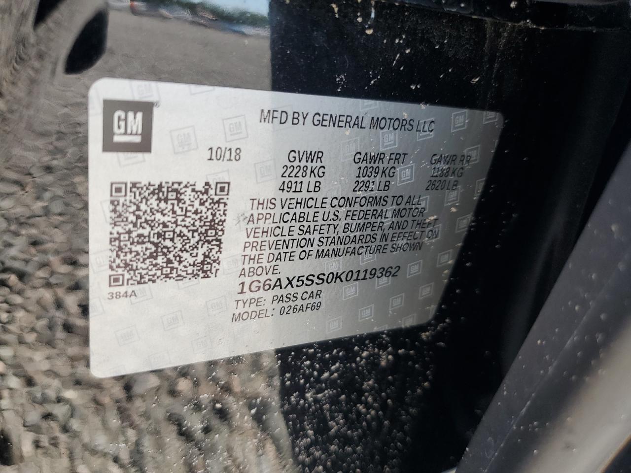 2019 Cadillac Cts Luxury Black vin: 1G6AX5SS0K0119362