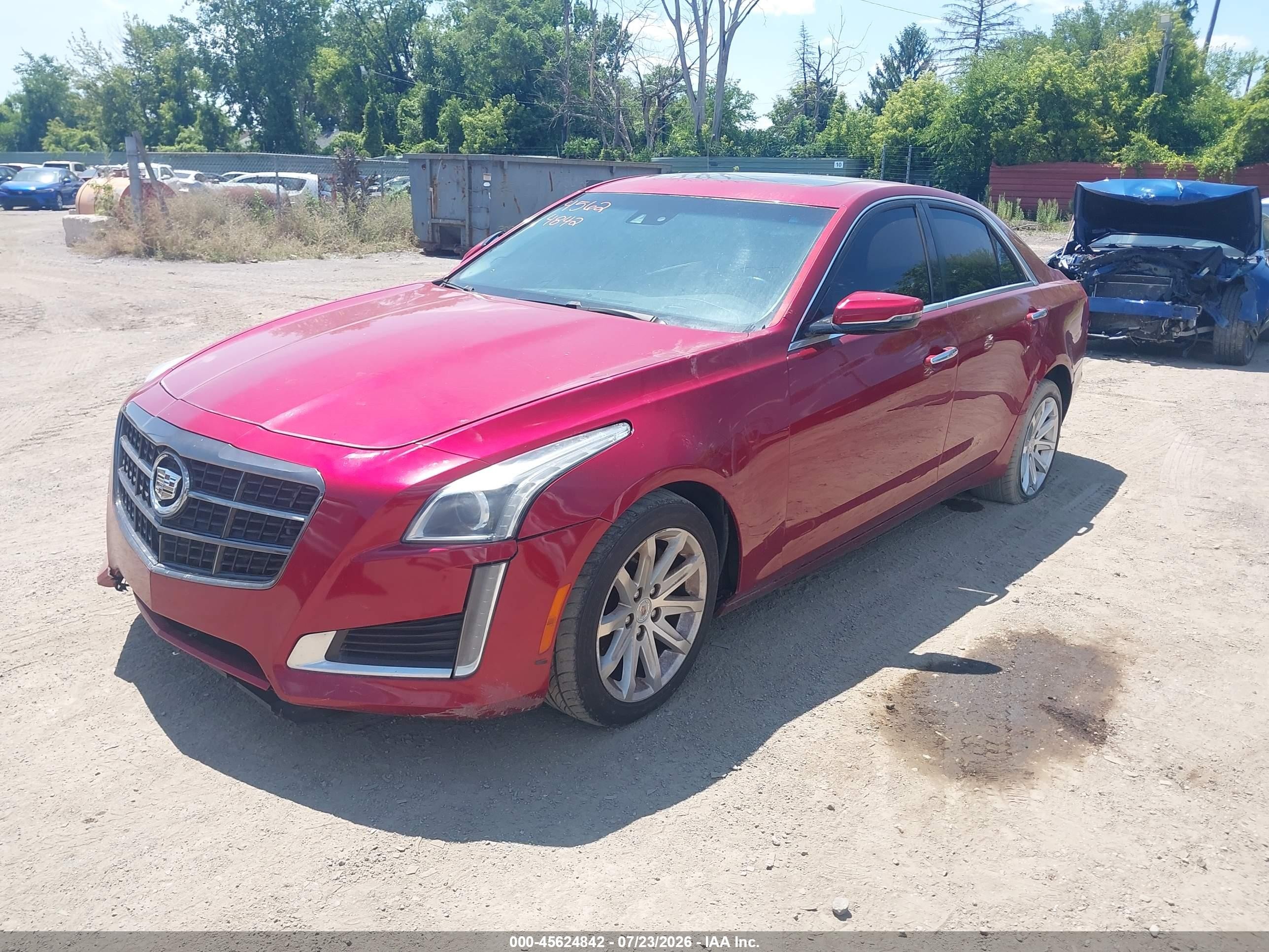 2014 Cadillac Cts Luxury Red vin: 1G6AX5SX2E0155523