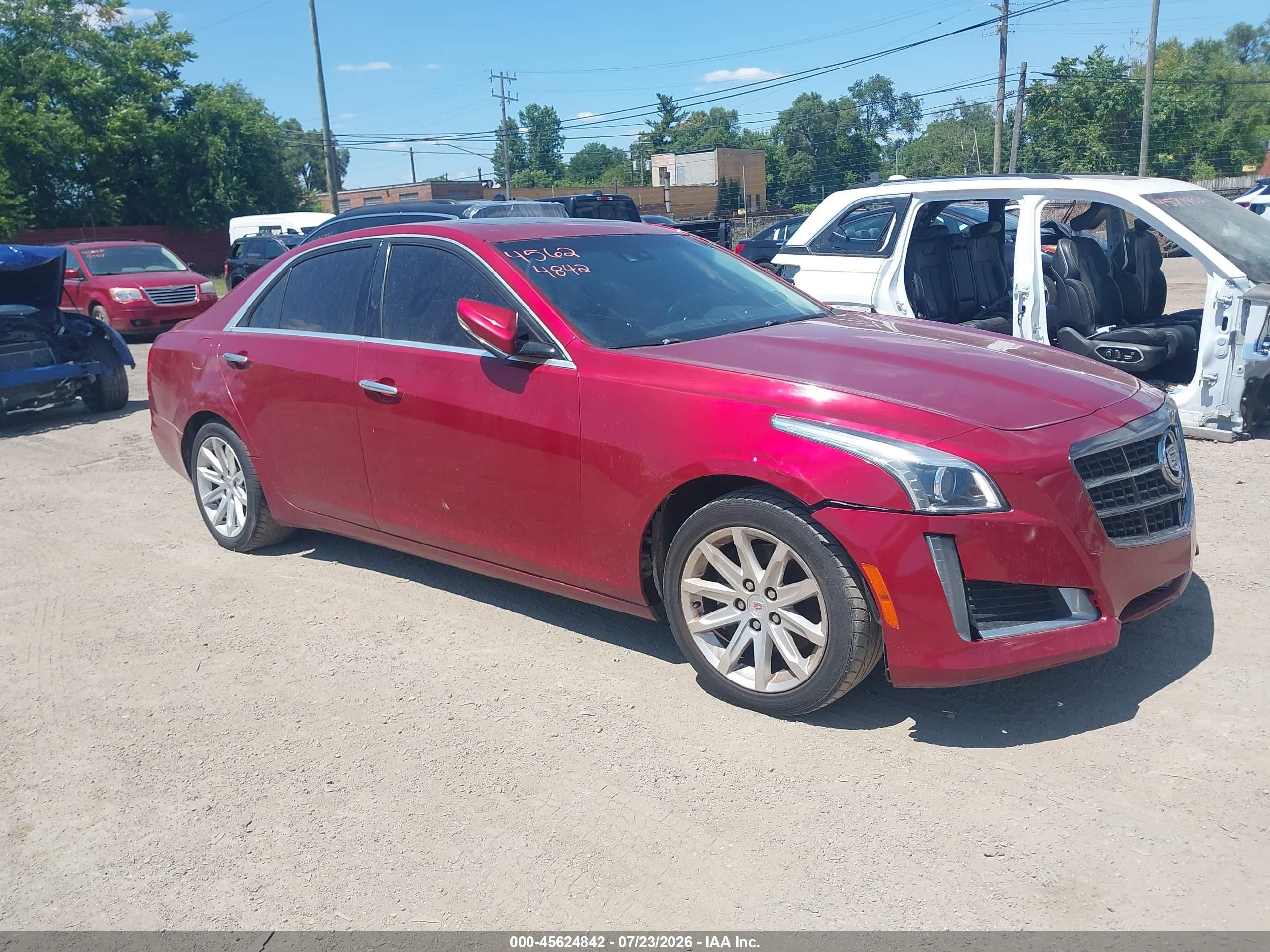 2014 Cadillac Cts Luxury Red vin: 1G6AX5SX2E0155523