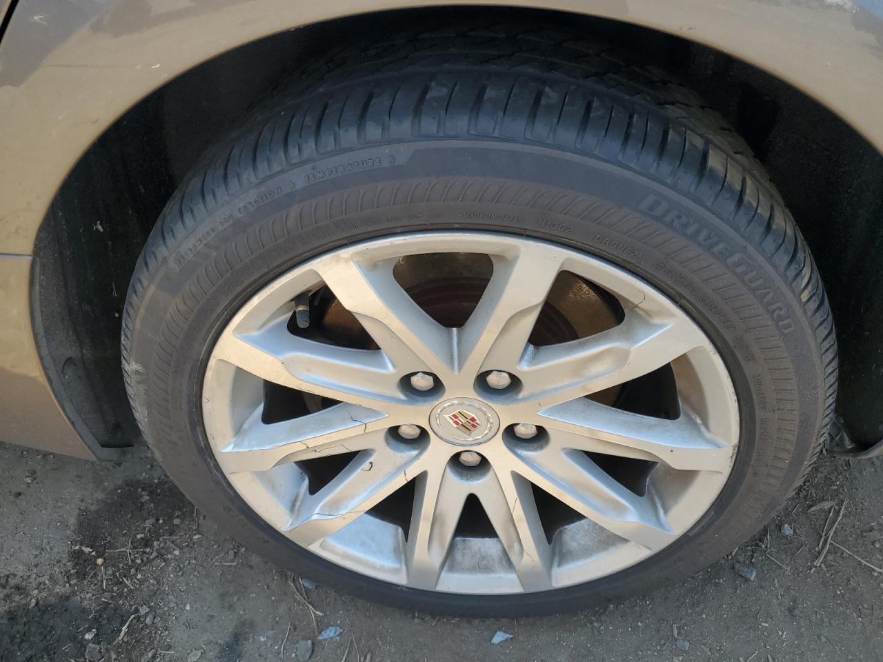 2014 Cadillac Cts Luxury Collection Gray vin: 1G6AX5SX2E0166716 Damage: Left Rear Wheel, Multiple Scratches Light, 5