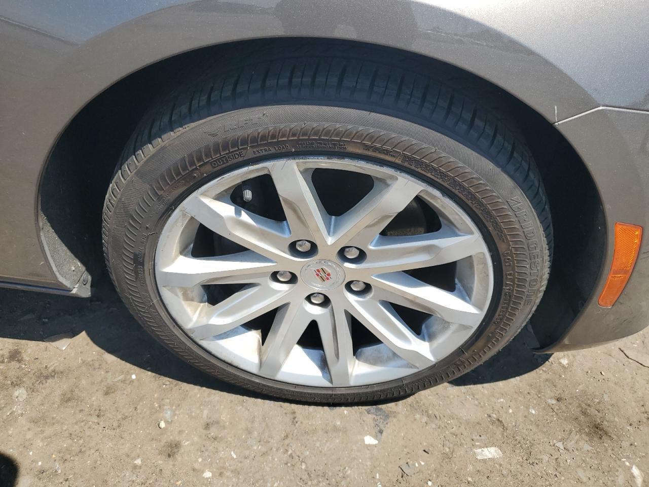 2014 Cadillac Cts Luxury Collection Gray vin: 1G6AX5SX2E0166716 Damage: Right Front Wheel, Curb Rash, > 12 Inches