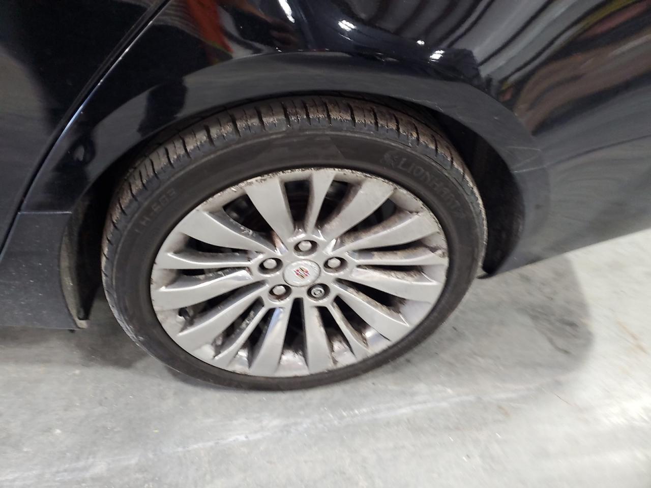 2014 Cadillac Cts Luxury Collection Black vin: 1G6AX5SX4E0171075 Damage: Left Rear Wheel, Curb Rash, > 12 Inches