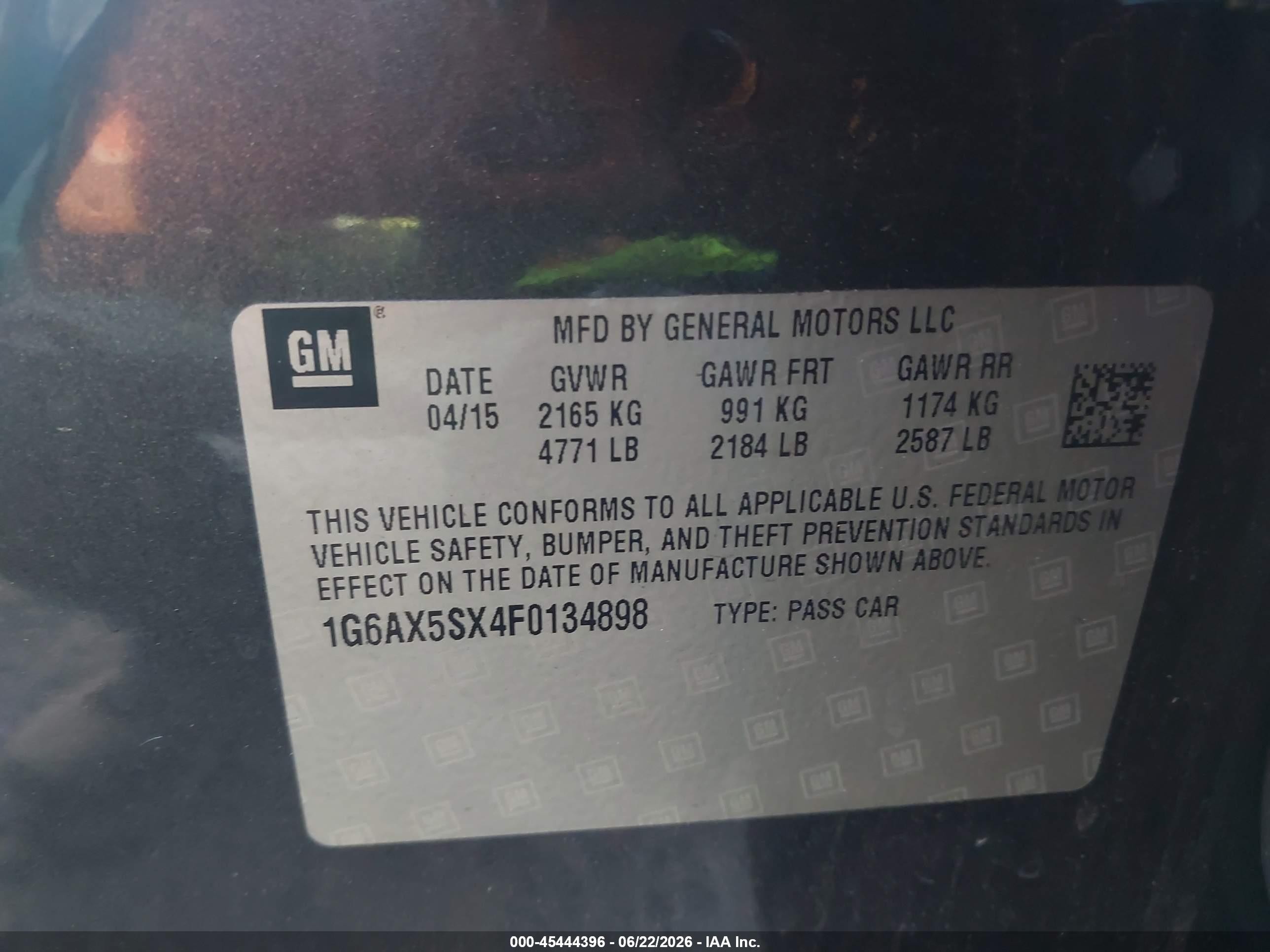 2015 Cadillac Cts Luxury Gray vin: 1G6AX5SX4F0134898