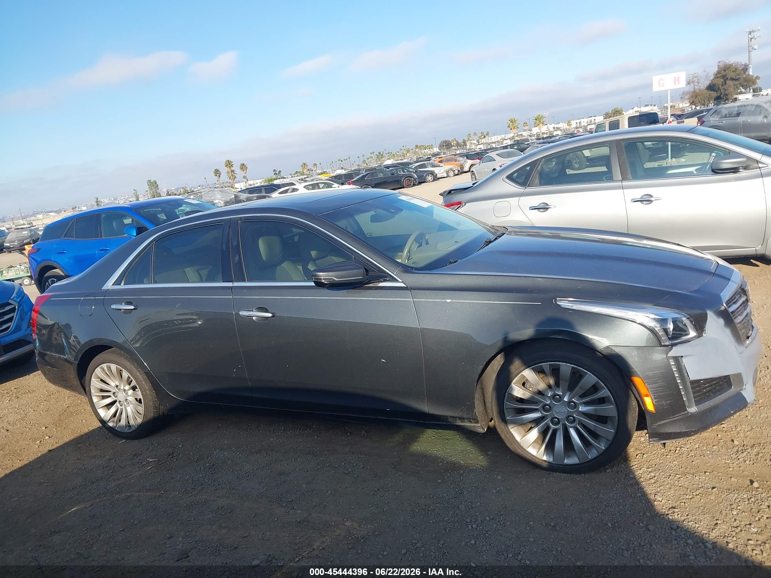 2015 Cadillac Cts Luxury Gray vin: 1G6AX5SX4F0134898