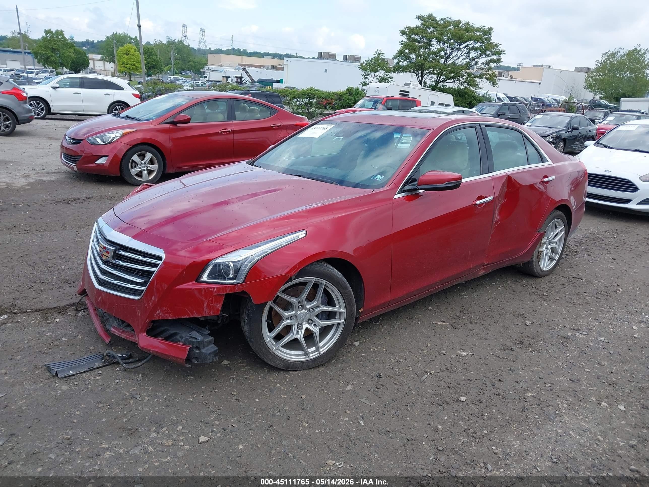 2019 Cadillac Cts Luxury Red vin: 1G6AX5SX4K0134779