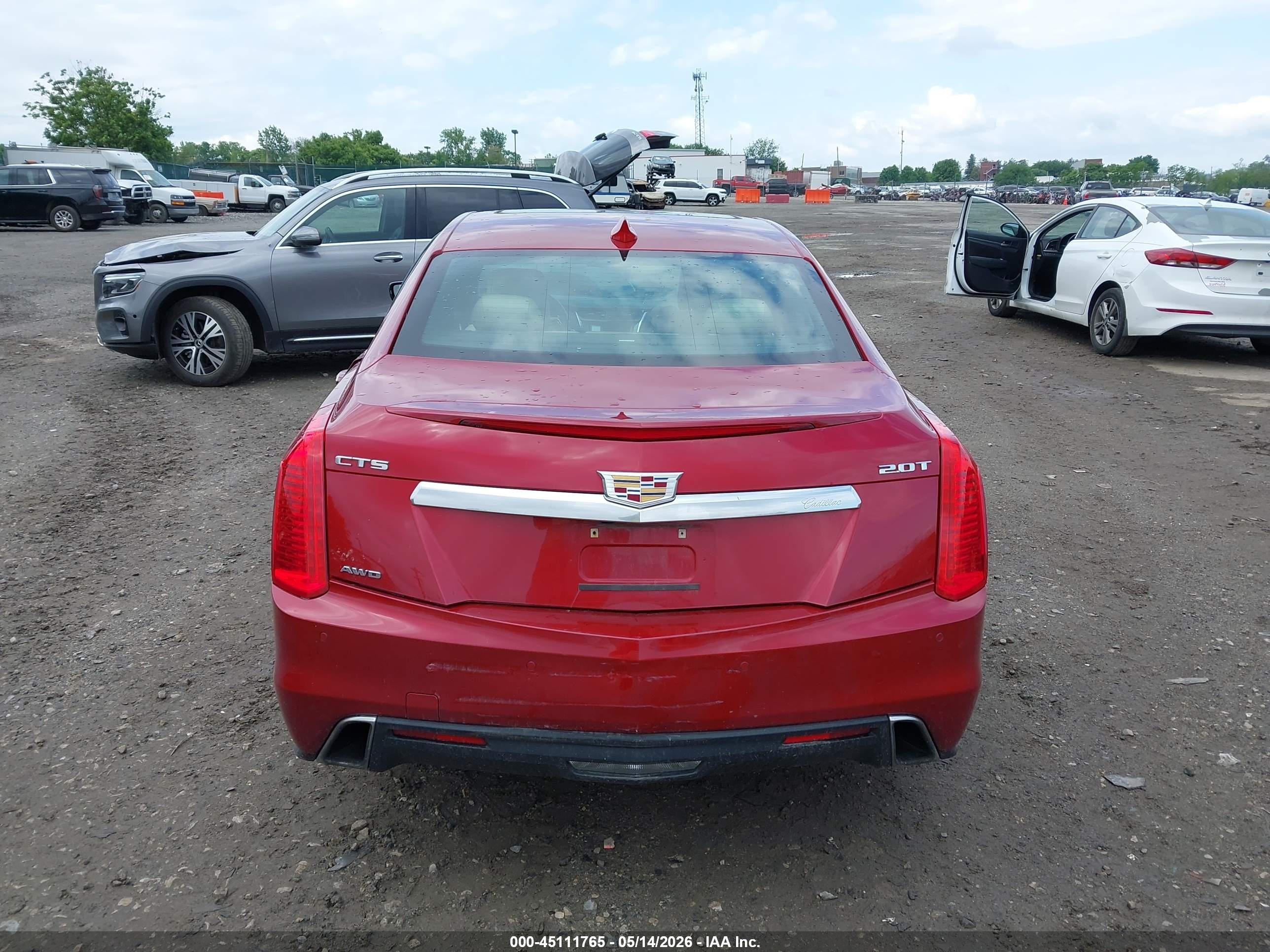 2019 Cadillac Cts Luxury Red vin: 1G6AX5SX4K0134779