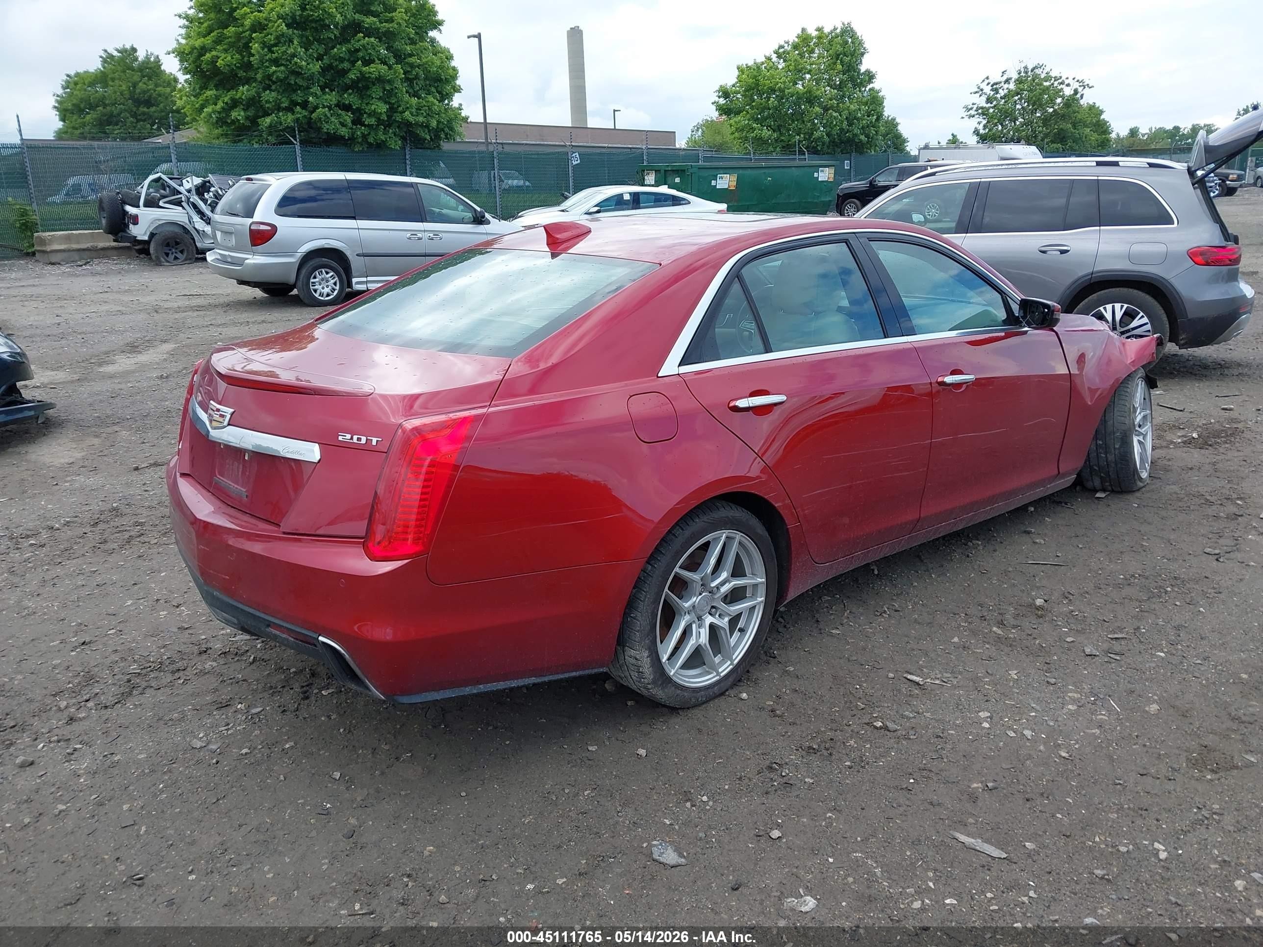 2019 Cadillac Cts Luxury Red vin: 1G6AX5SX4K0134779