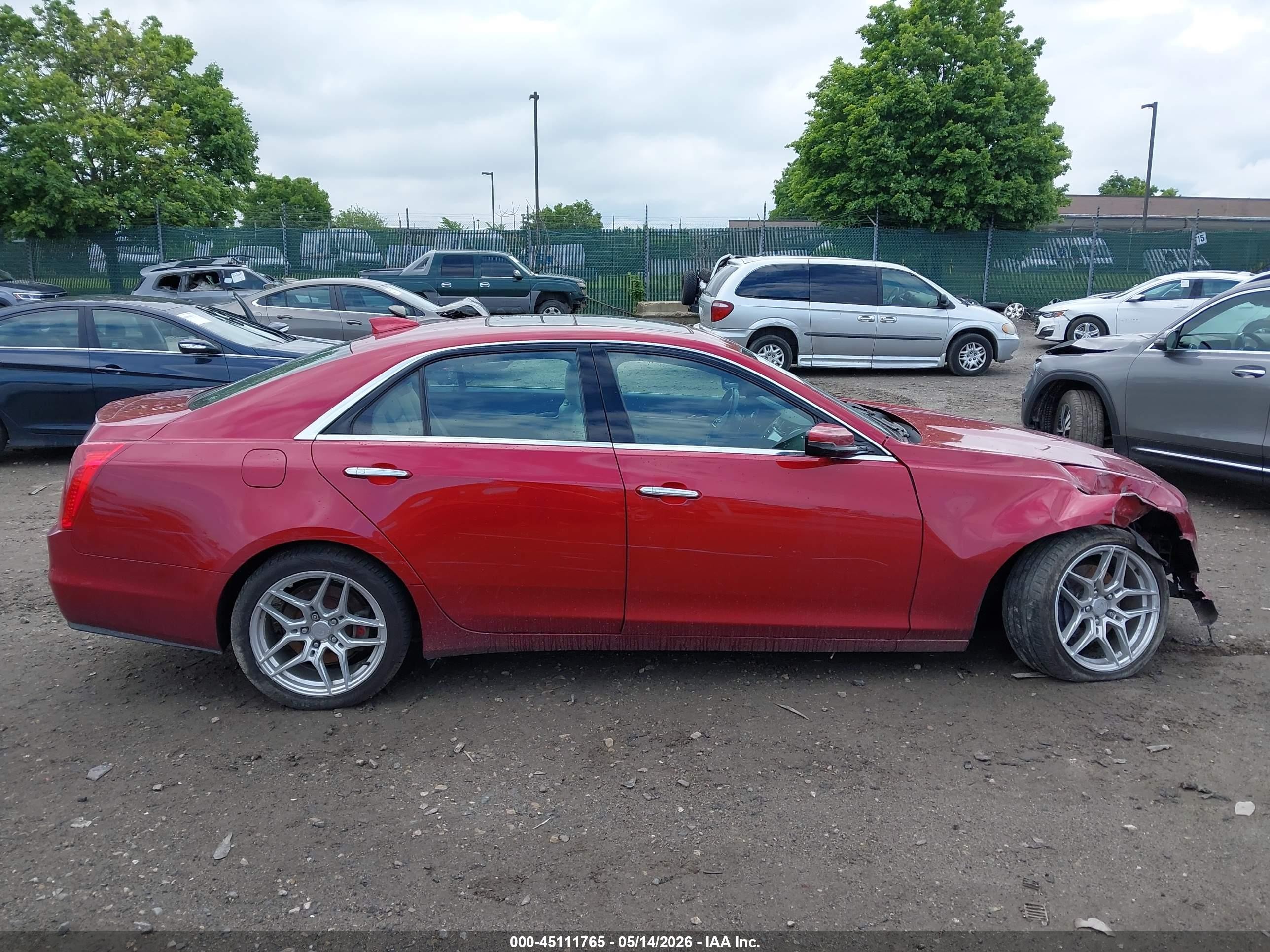2019 Cadillac Cts Luxury Red vin: 1G6AX5SX4K0134779