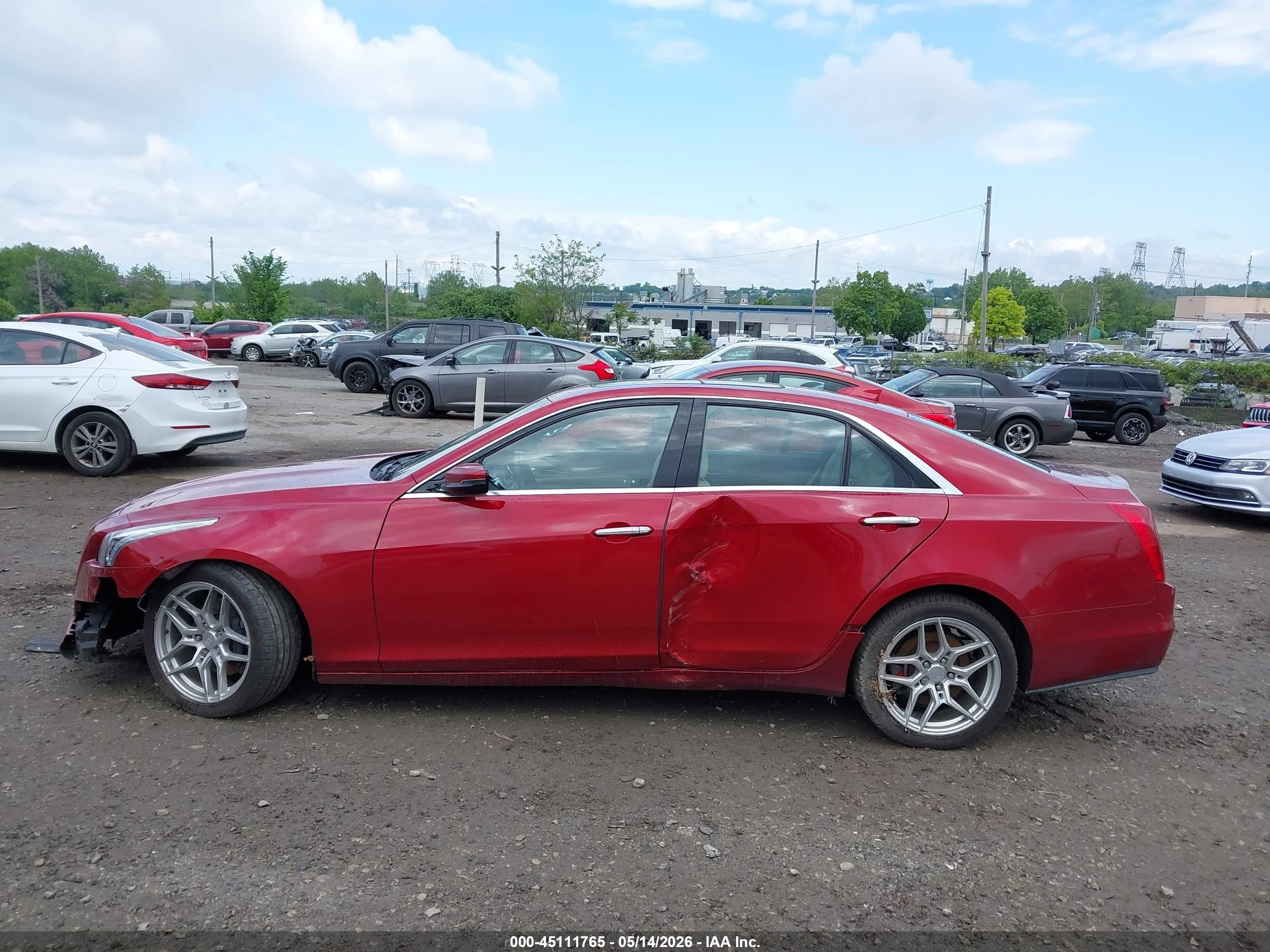2019 Cadillac Cts Luxury Red vin: 1G6AX5SX4K0134779
