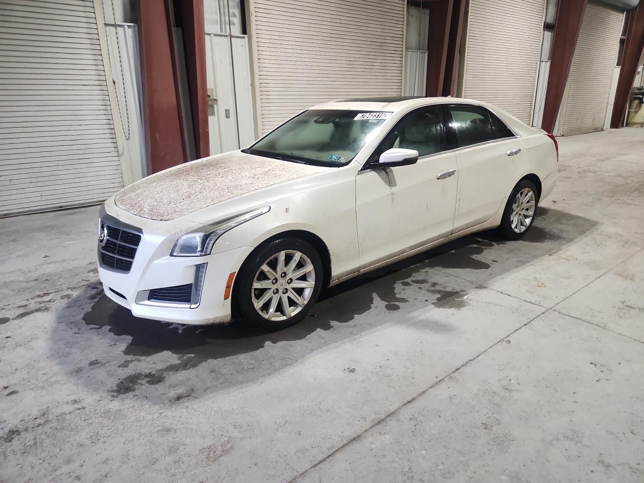2014 Cadillac Cts Luxury Collection White vin: 1G6AX5SX5E0148307 Damage: Left Front Fender, Heavy Scratch, 1 To 2 Inches