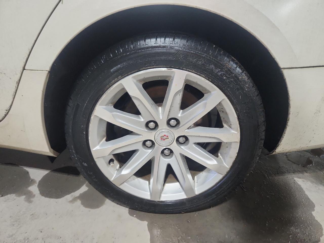 2014 Cadillac Cts Luxury Collection White vin: 1G6AX5SX5E0148307 Damage: Left Rear Wheel, Curb Rash, 1 To 2 Inches