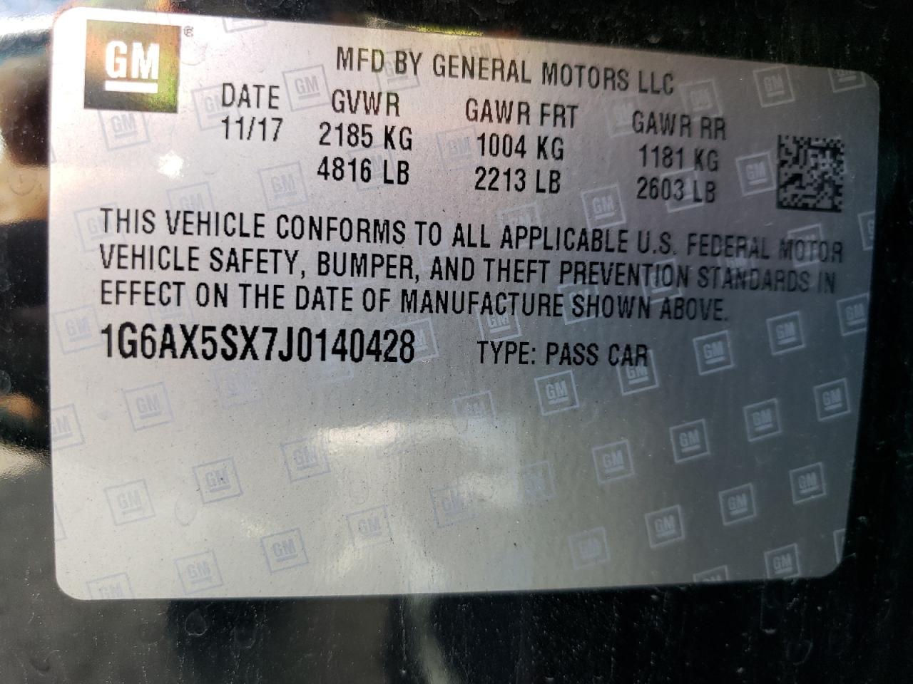 2018 Cadillac Cts Luxury Black vin: 1G6AX5SX7J0140428