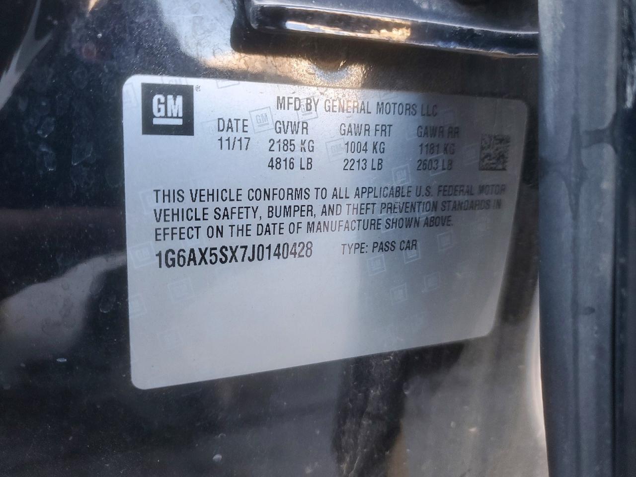 2018 Cadillac Cts Luxury Black vin: 1G6AX5SX7J0140428