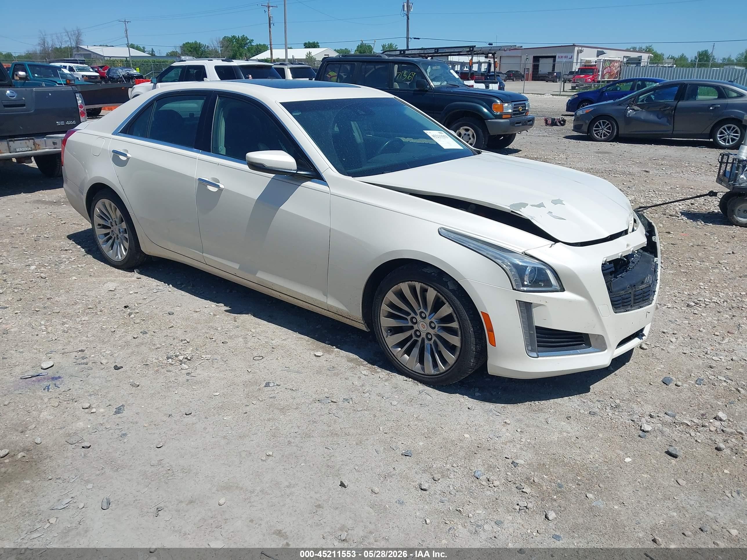 2014 Cadillac Cts Luxury White vin: 1G6AX5SX9E0150724