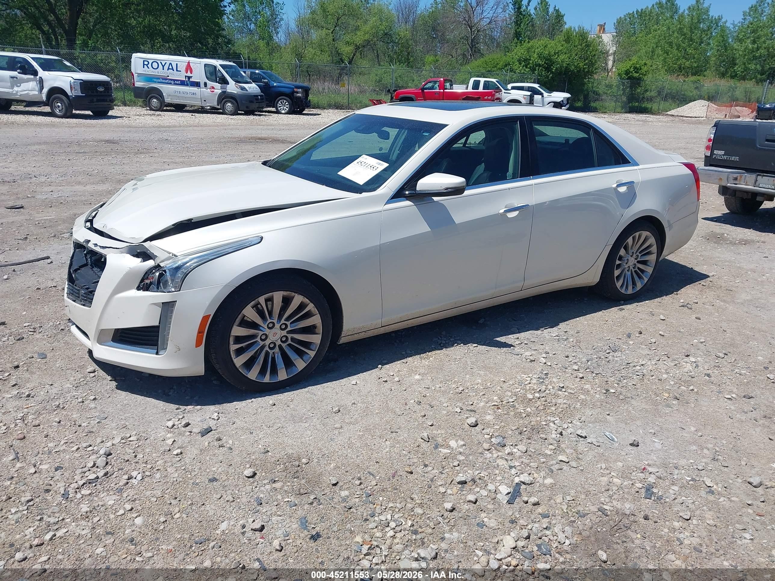 2014 Cadillac Cts Luxury White vin: 1G6AX5SX9E0150724
