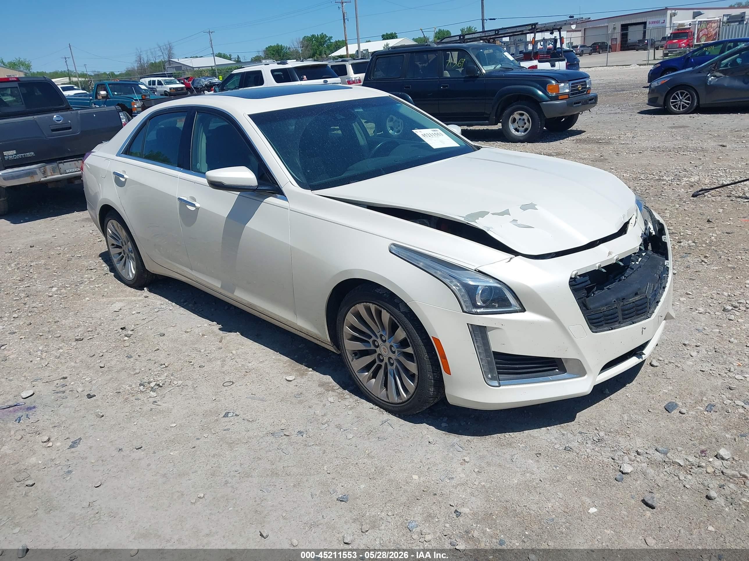 2014 Cadillac Cts Luxury White vin: 1G6AX5SX9E0150724