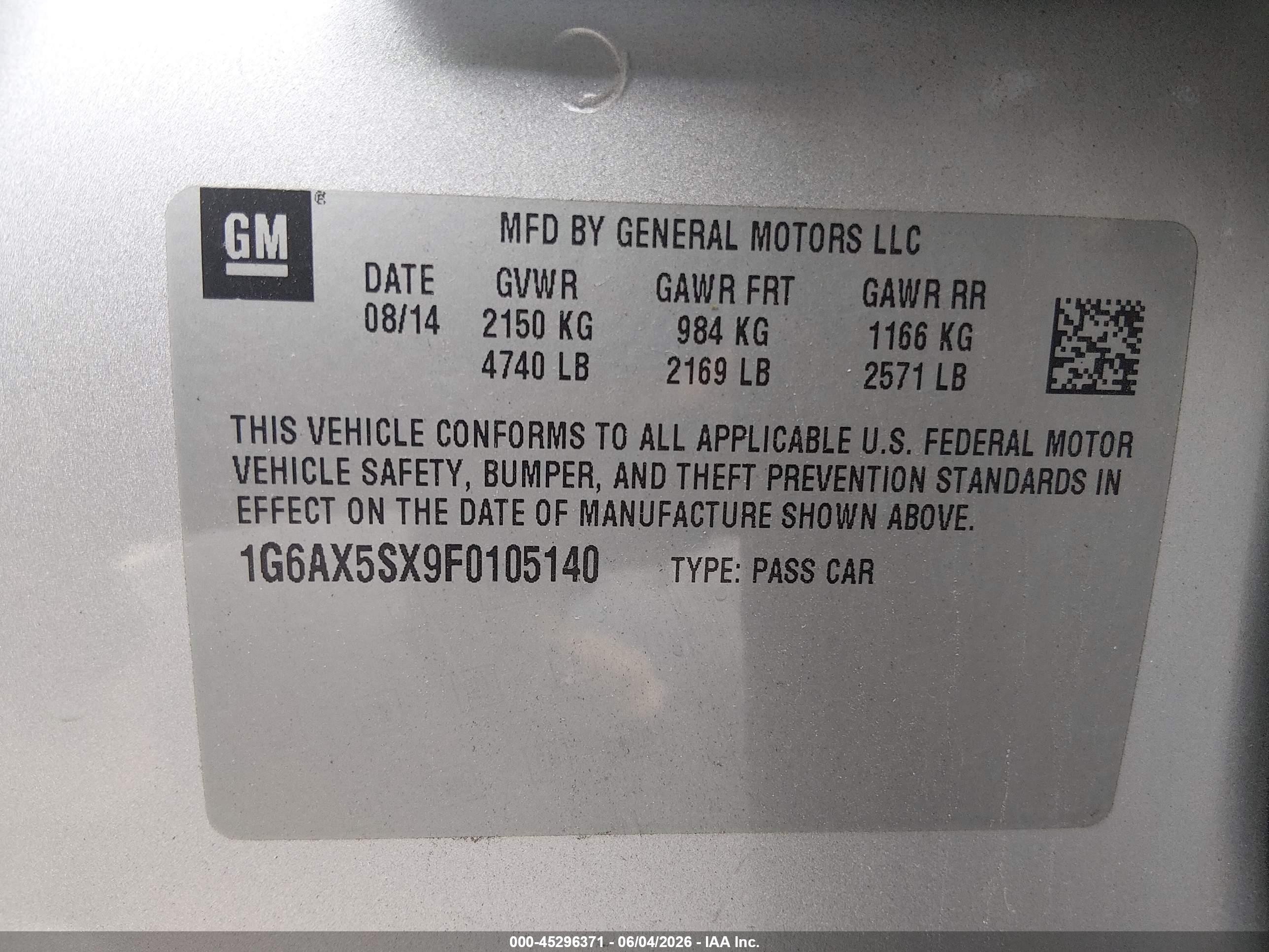 2015 Cadillac Cts Luxury Silver vin: 1G6AX5SX9F0105140