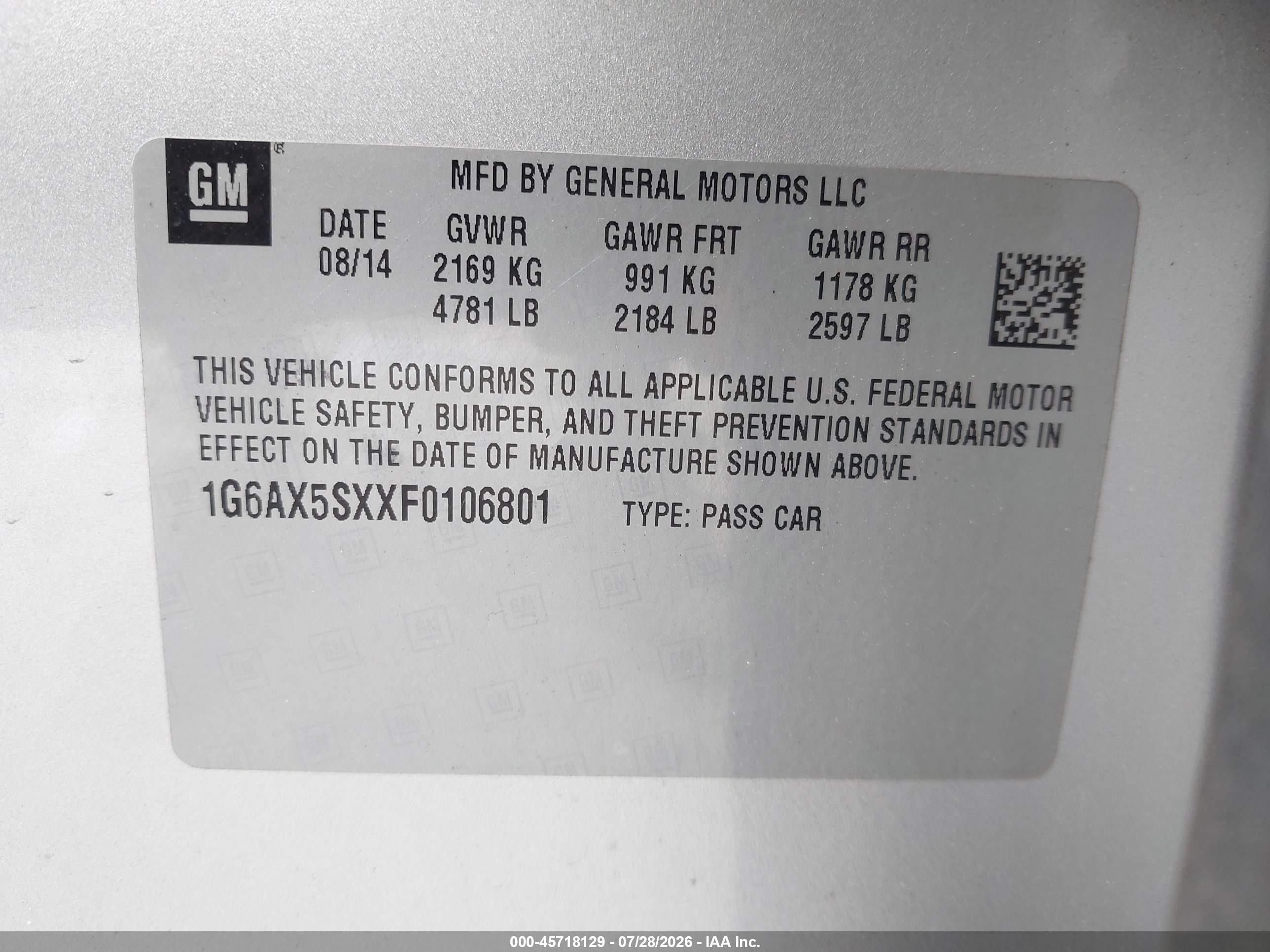 2015 Cadillac Cts Luxury Серебряный vin: 1G6AX5SXXF0106801