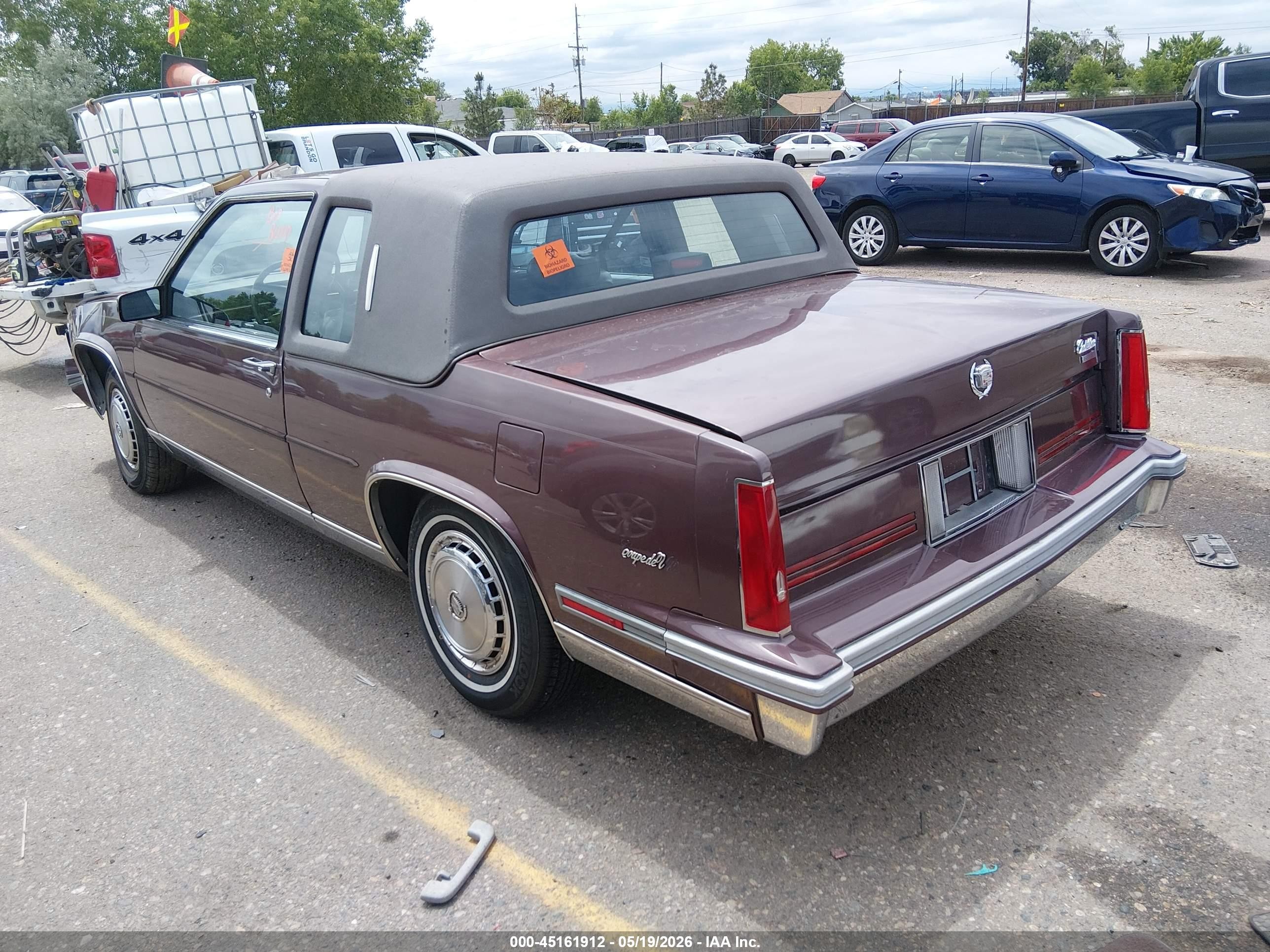 1988 Cadillac Deville   Brown vin: 1G6CD1152J4328051