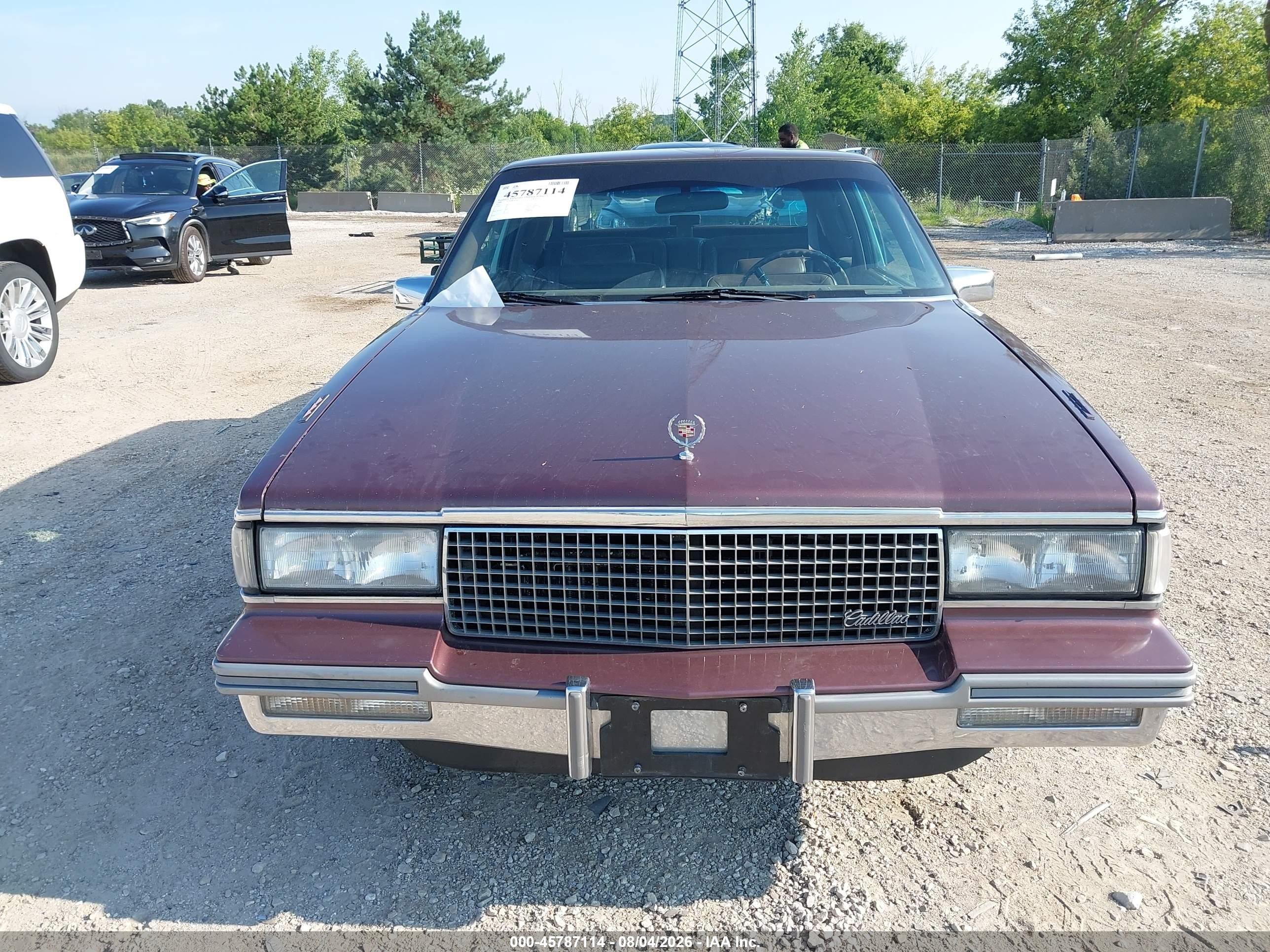1988 Cadillac Deville   Burgundy vin: 1G6CD115XJ4339153
