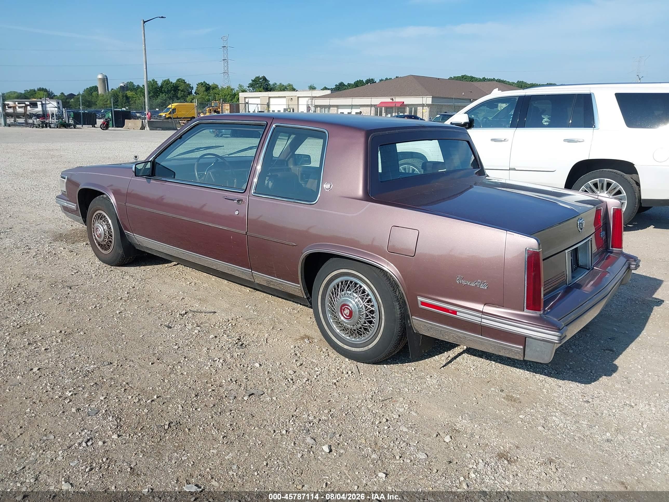 1988 Cadillac Deville   Burgundy vin: 1G6CD115XJ4339153