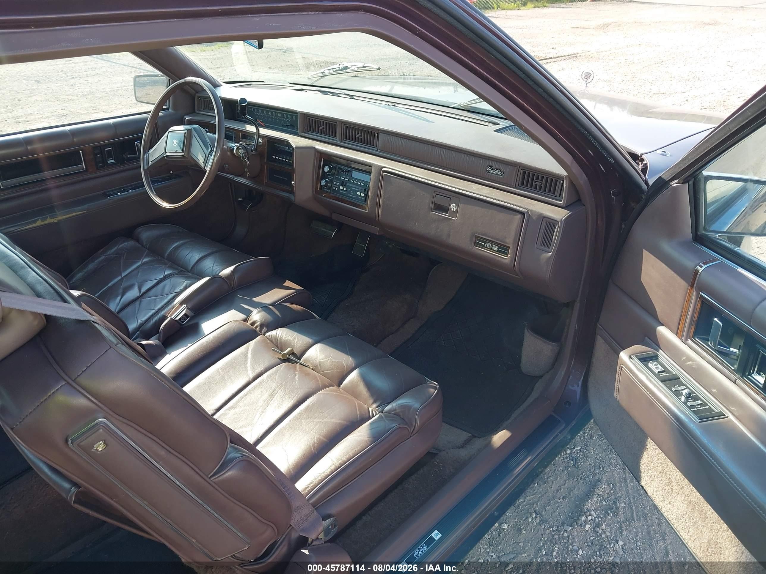 1988 Cadillac Deville   Burgundy vin: 1G6CD115XJ4339153