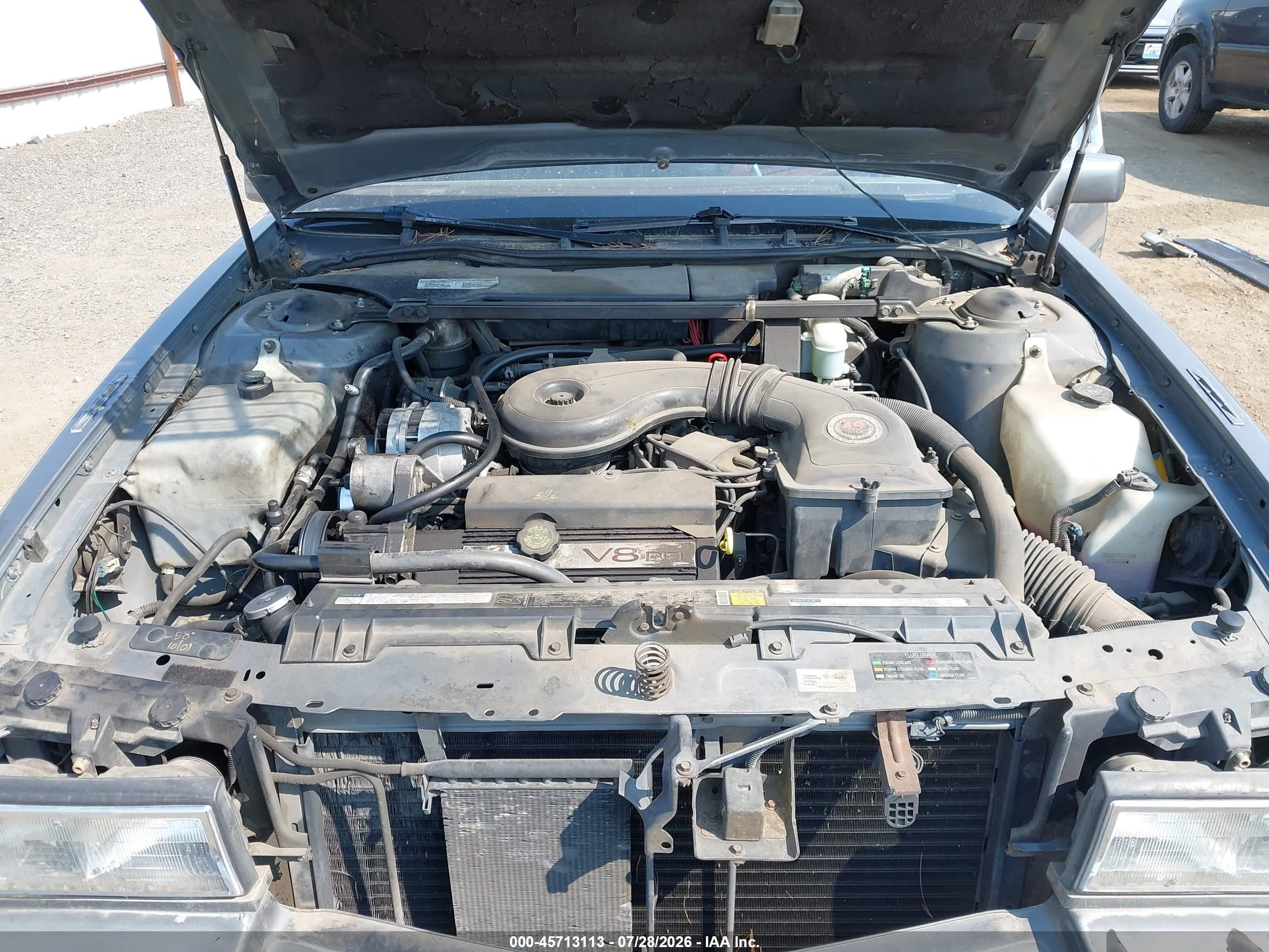 1993 Cadillac Deville   Gray vin: 1G6CD53B7P4235948
