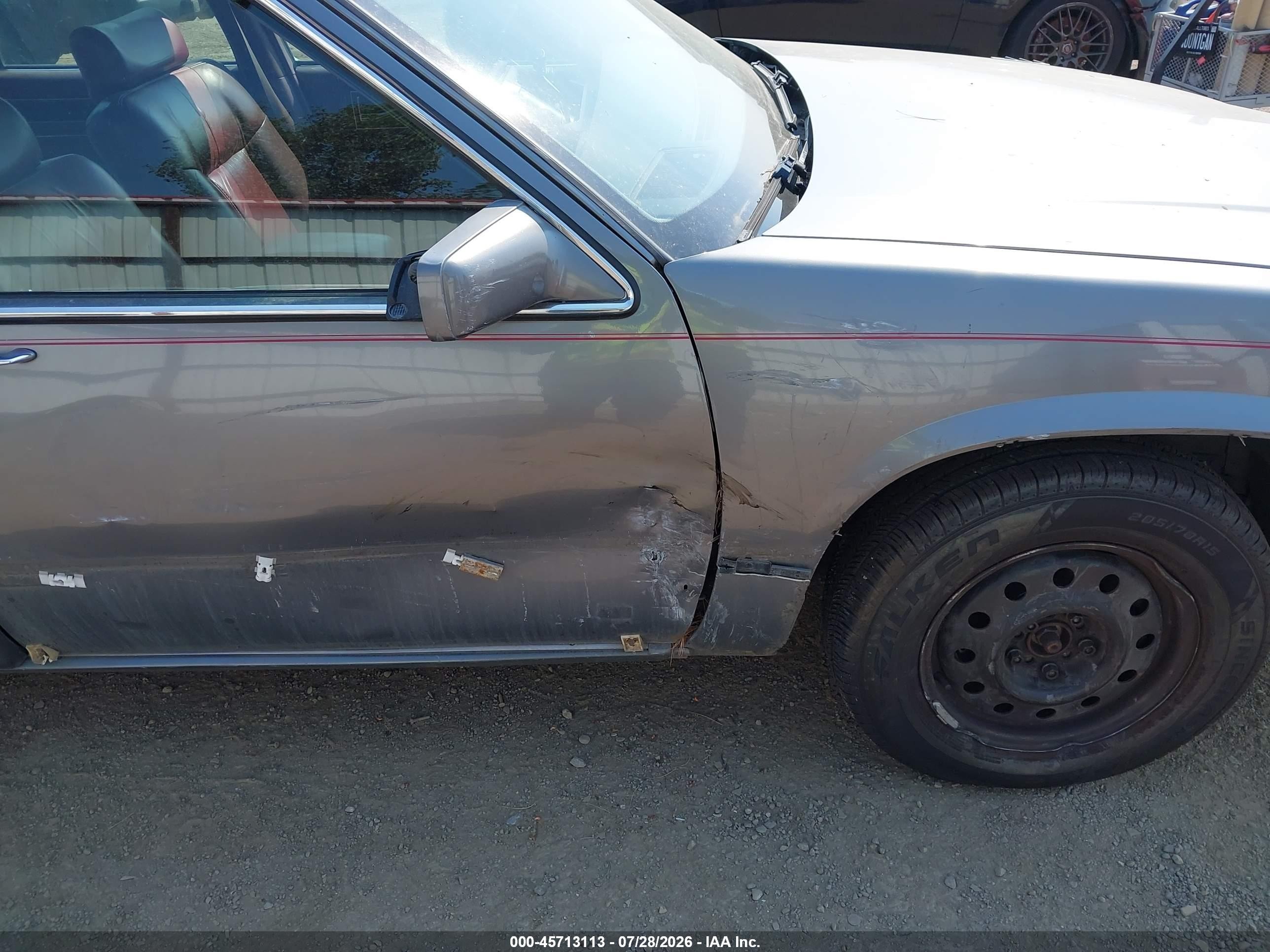 1993 Cadillac Deville   Gray vin: 1G6CD53B7P4235948