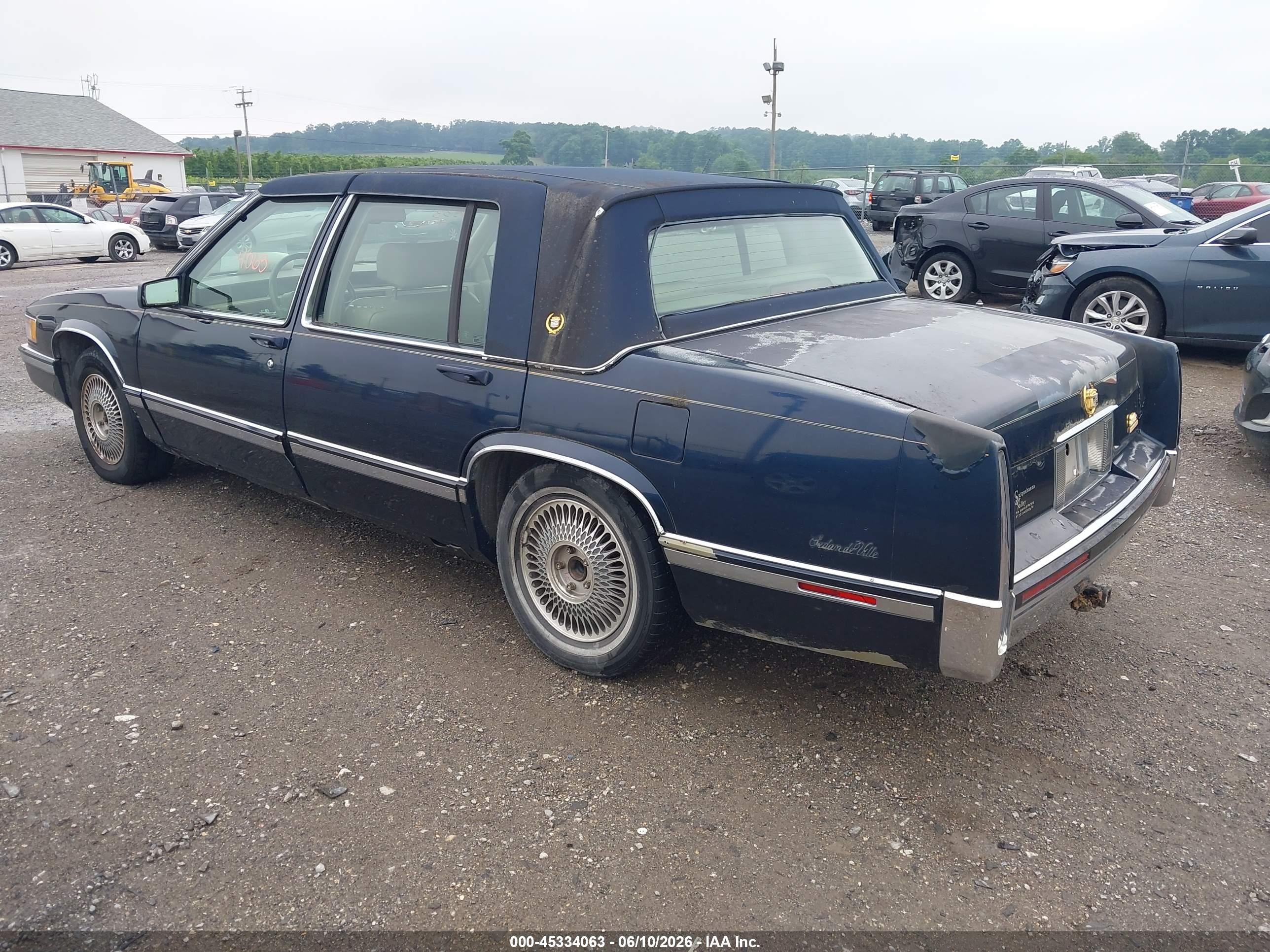 1993 Cadillac Deville   Dark Blue vin: 1G6CD53B7P4290075