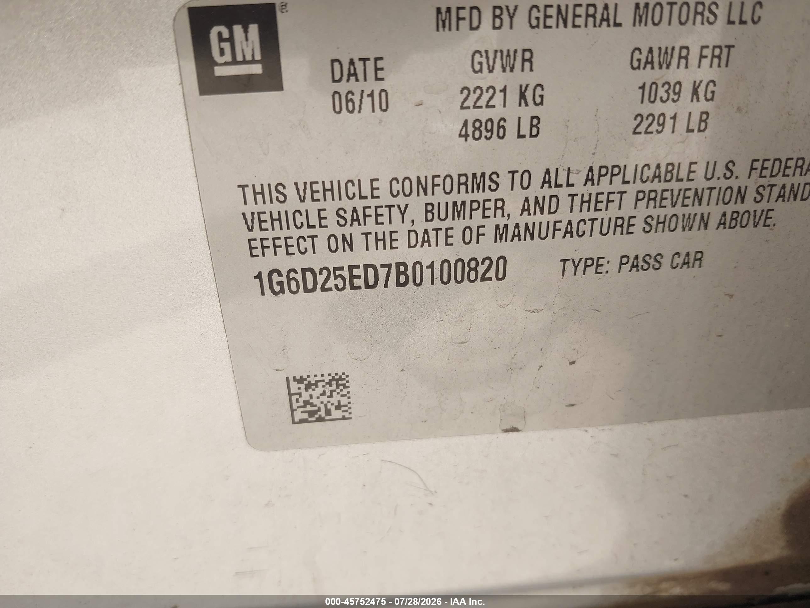 2011 Cadillac Cts Standard Серебряный vin: 1G6D25ED7B0100820