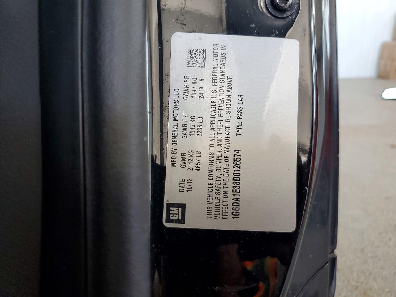 2013 Cadillac Cts Black vin: 1G6DA1E38D0126574
