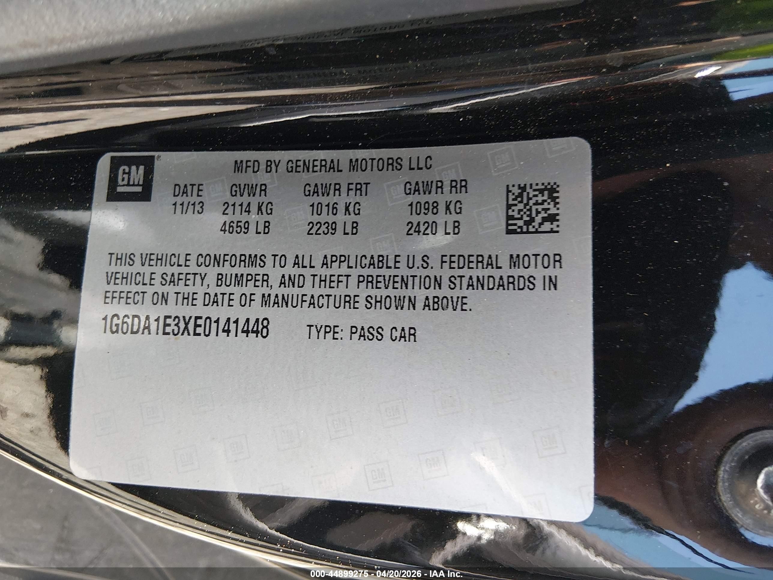 2014 Cadillac Cts Standard Черный vin: 1G6DA1E3XE0141448