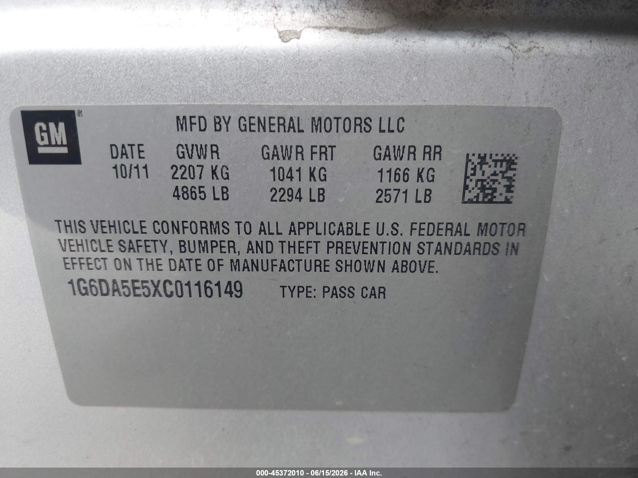 2012 Cadillac Cts Standard Silver vin: 1G6DA5E5XC0116149