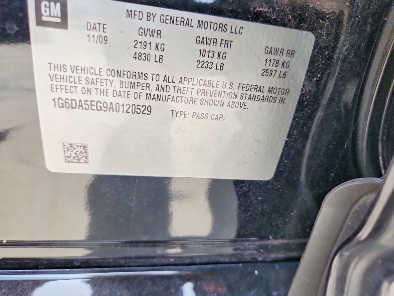 2010 Cadillac Cts Black vin: 1G6DA5EG9A0120529